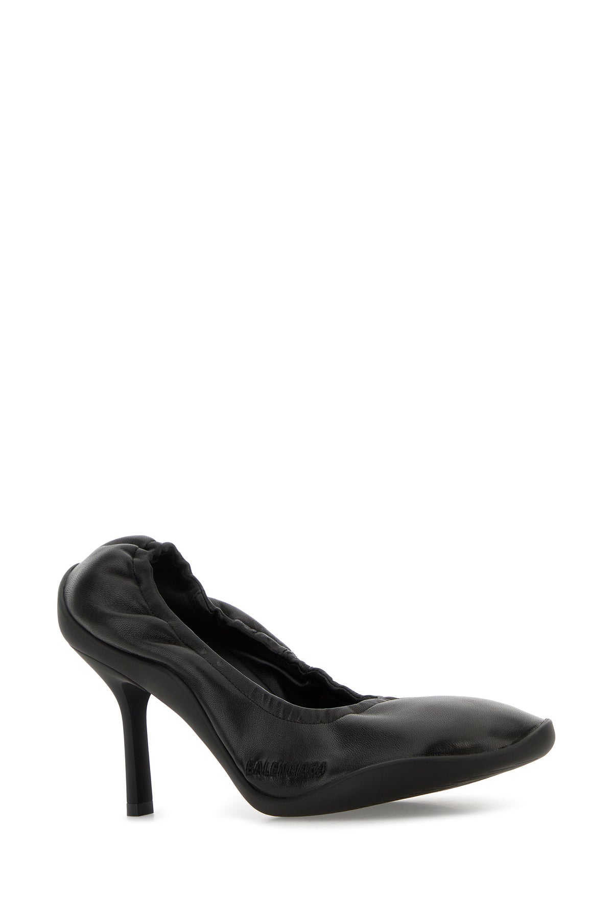 Balenciaga Scarpe con tacco Shibuya in pelle nera, view 2