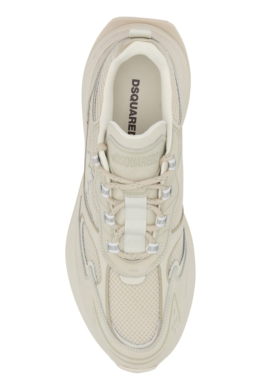 Dsquared2 Sneakers Sprinter gesso in rete e pelle, view 4