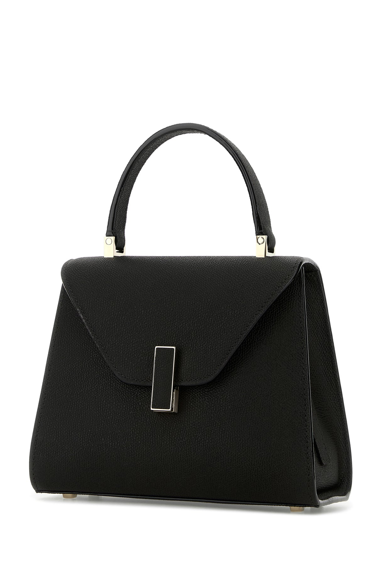 VALEXTRA Borsa a mano Iside mini in pelle nera, view 2