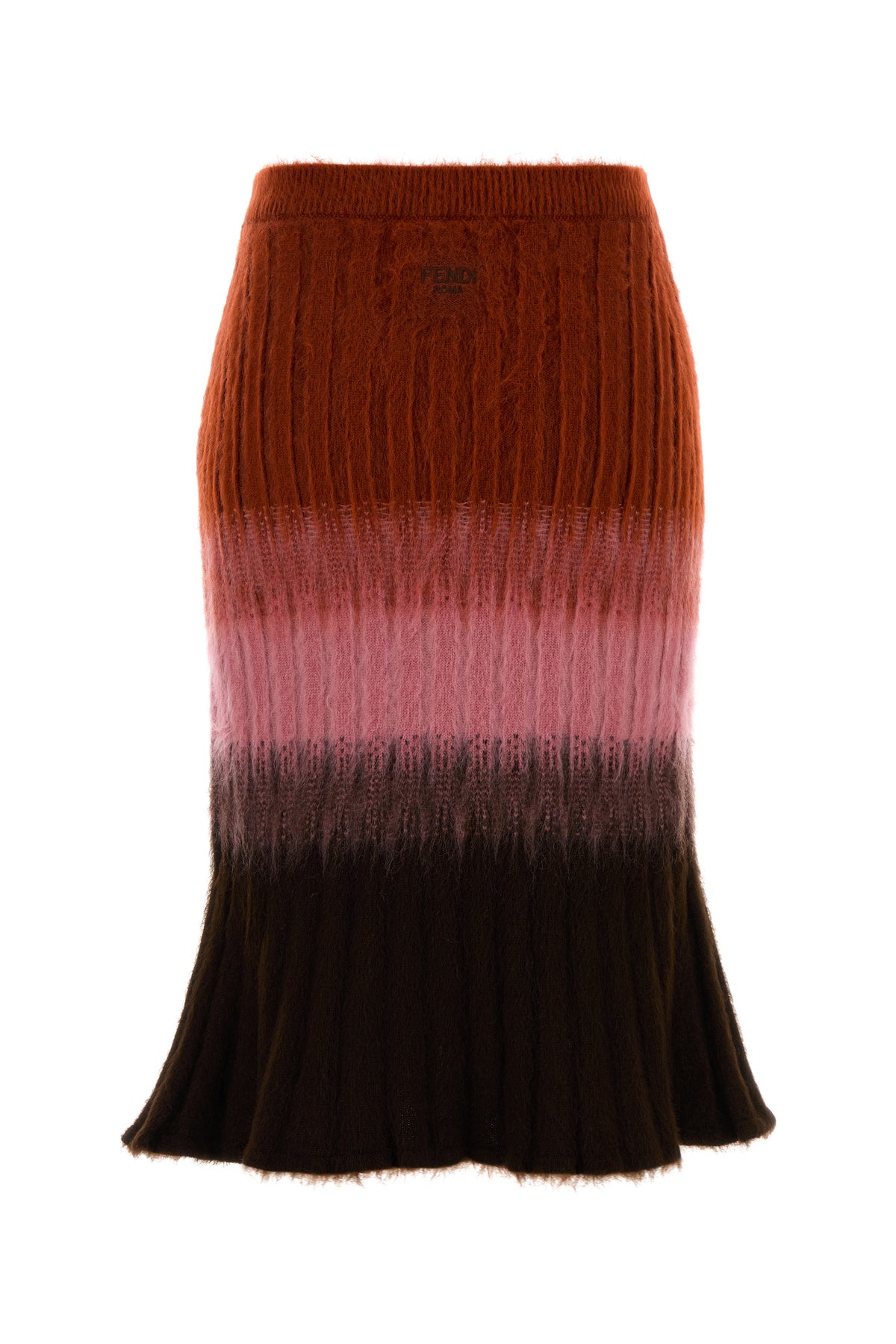 Fendi Gonna in misto mohair multicolor, view 2