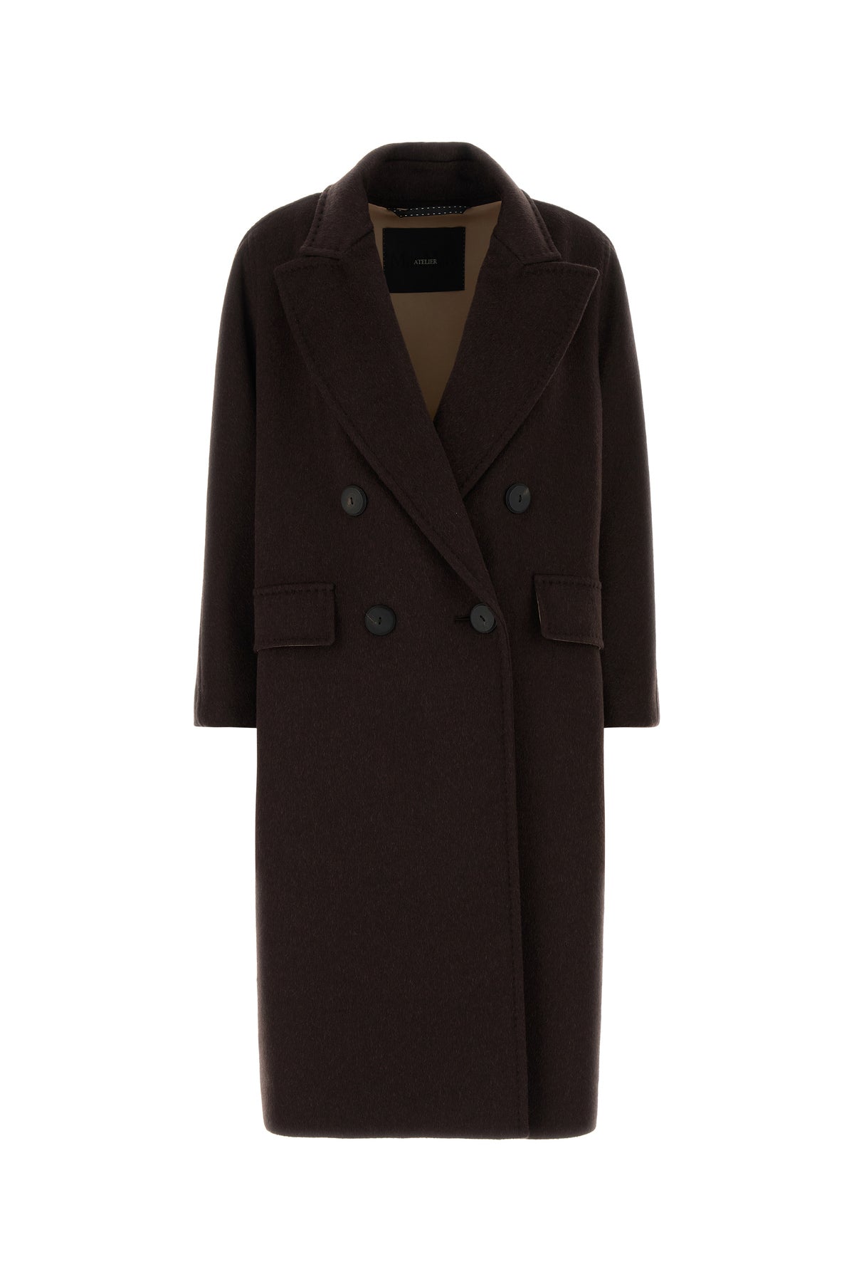 ATELIER Cappotto Angus in misto cashmere marrone