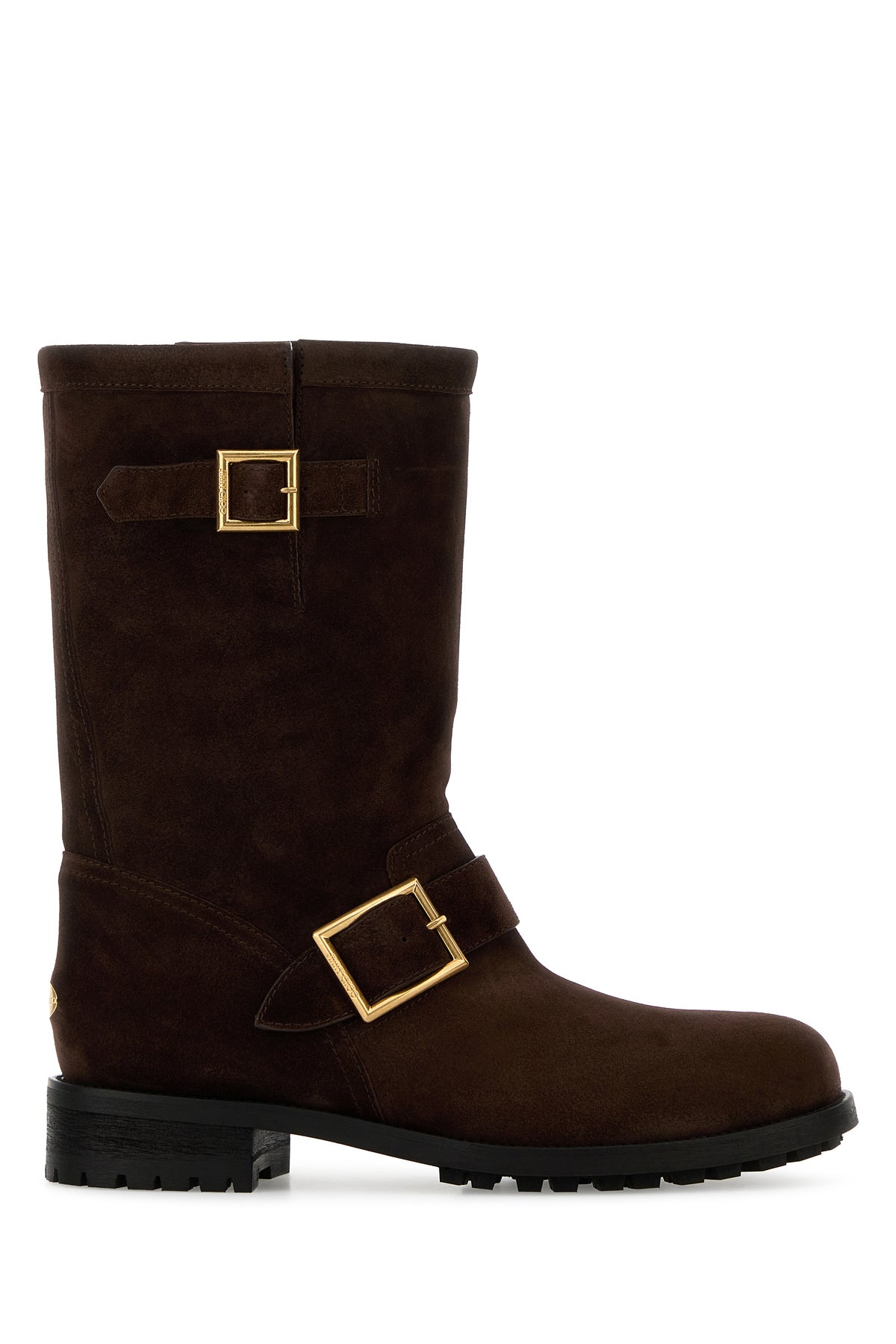Jimmy Choo Stivaletti Biker in pelle scamosciata cioccolato