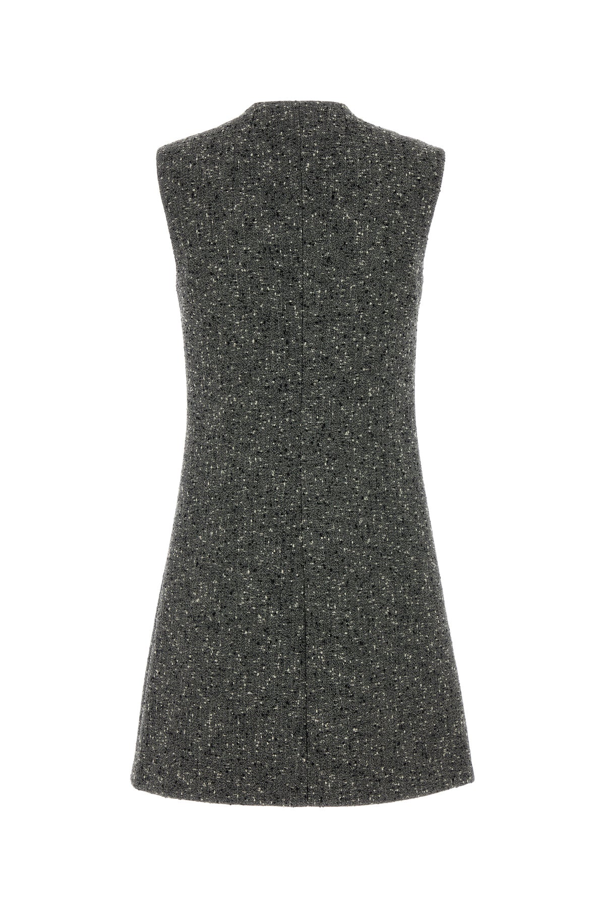 Gucci Mini abito in misto lana grigio melangé, view 2