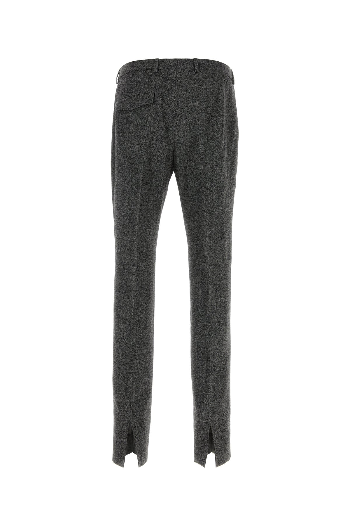 Gucci Pantalone in lana antracite melangé, view 2