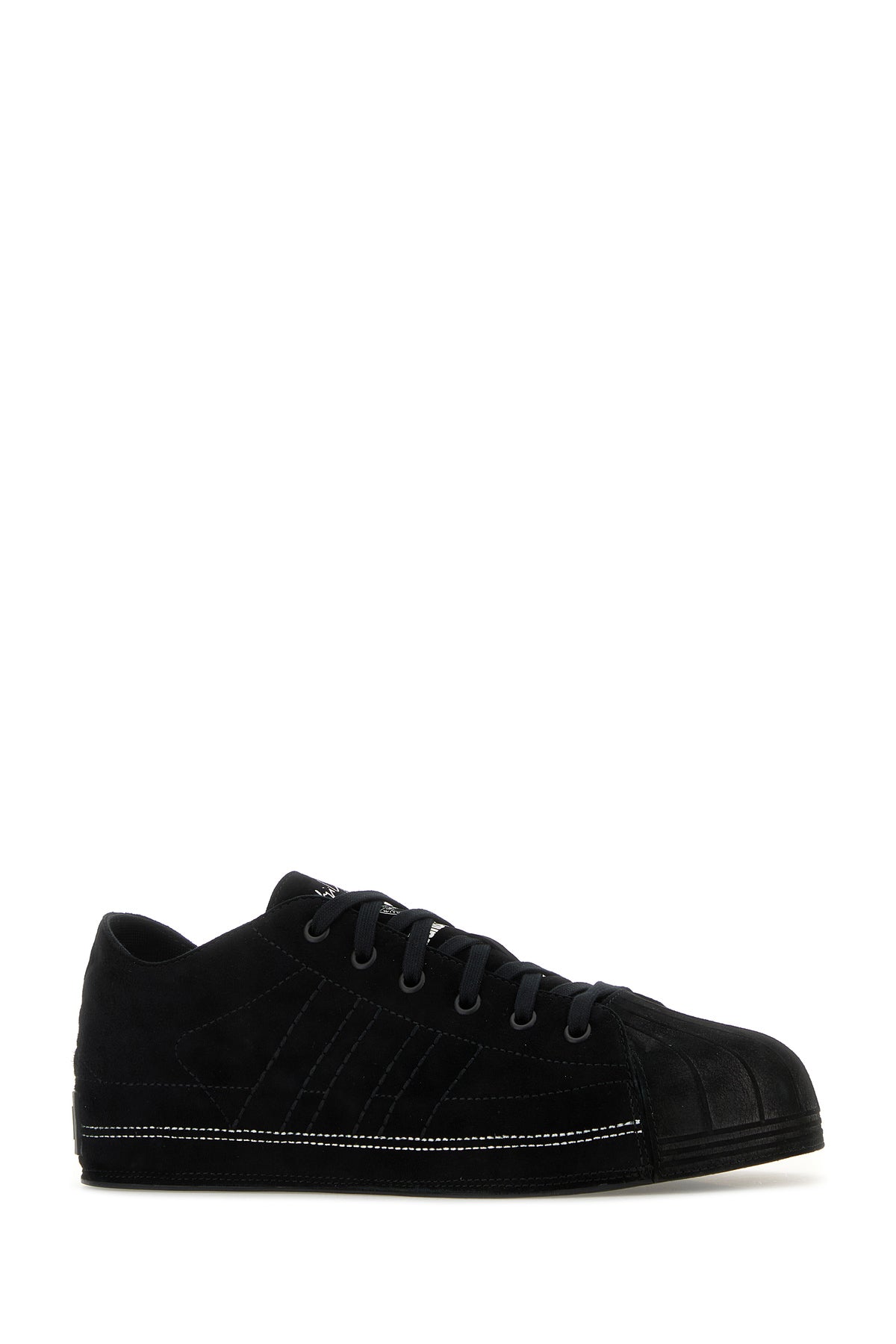 Y3 YAMAMOTO Sneakers Nizzastar in pelle scamosciata nera, view 2