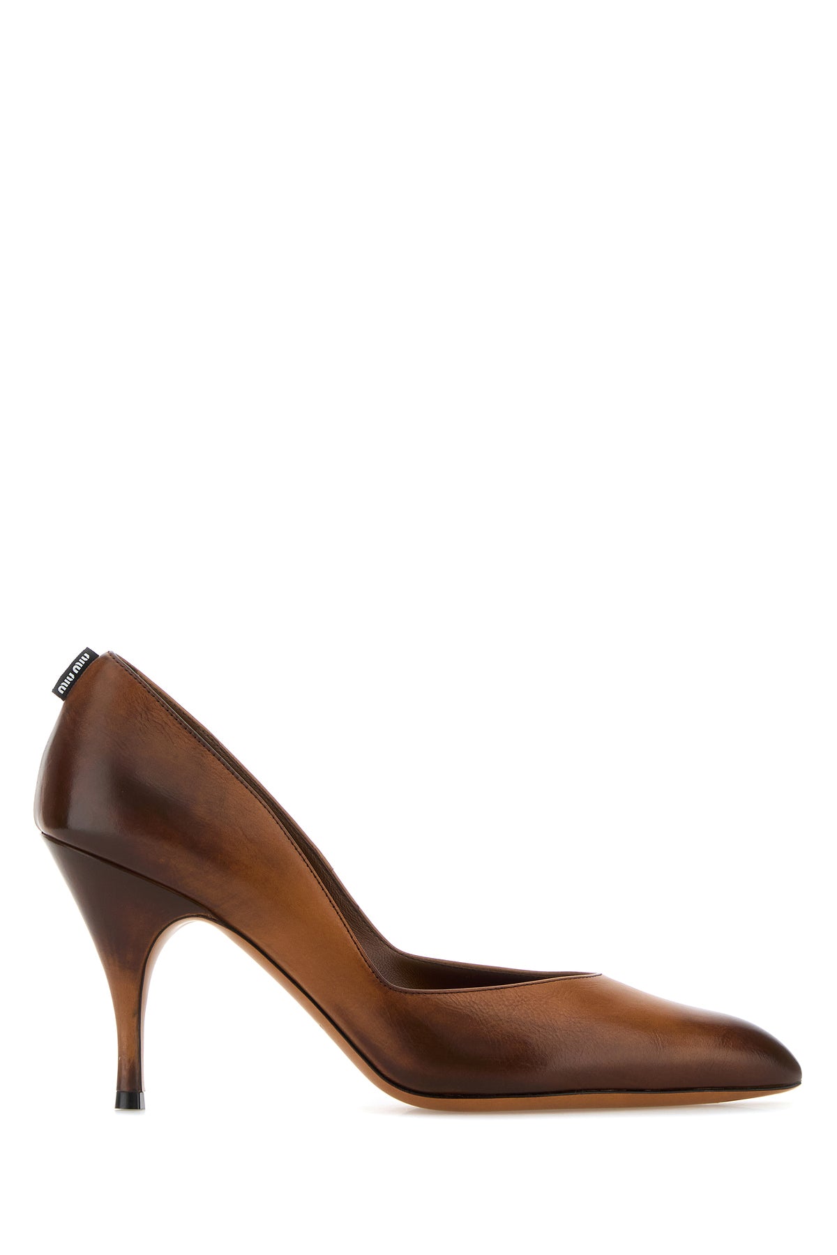Miu Miu Scarpe con tacco in pelle caramello