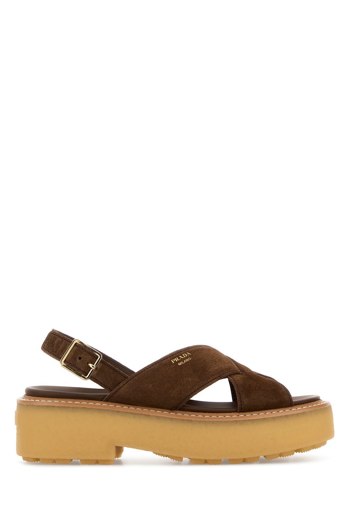 Prada Sandali in pelle scamosciata marrone
