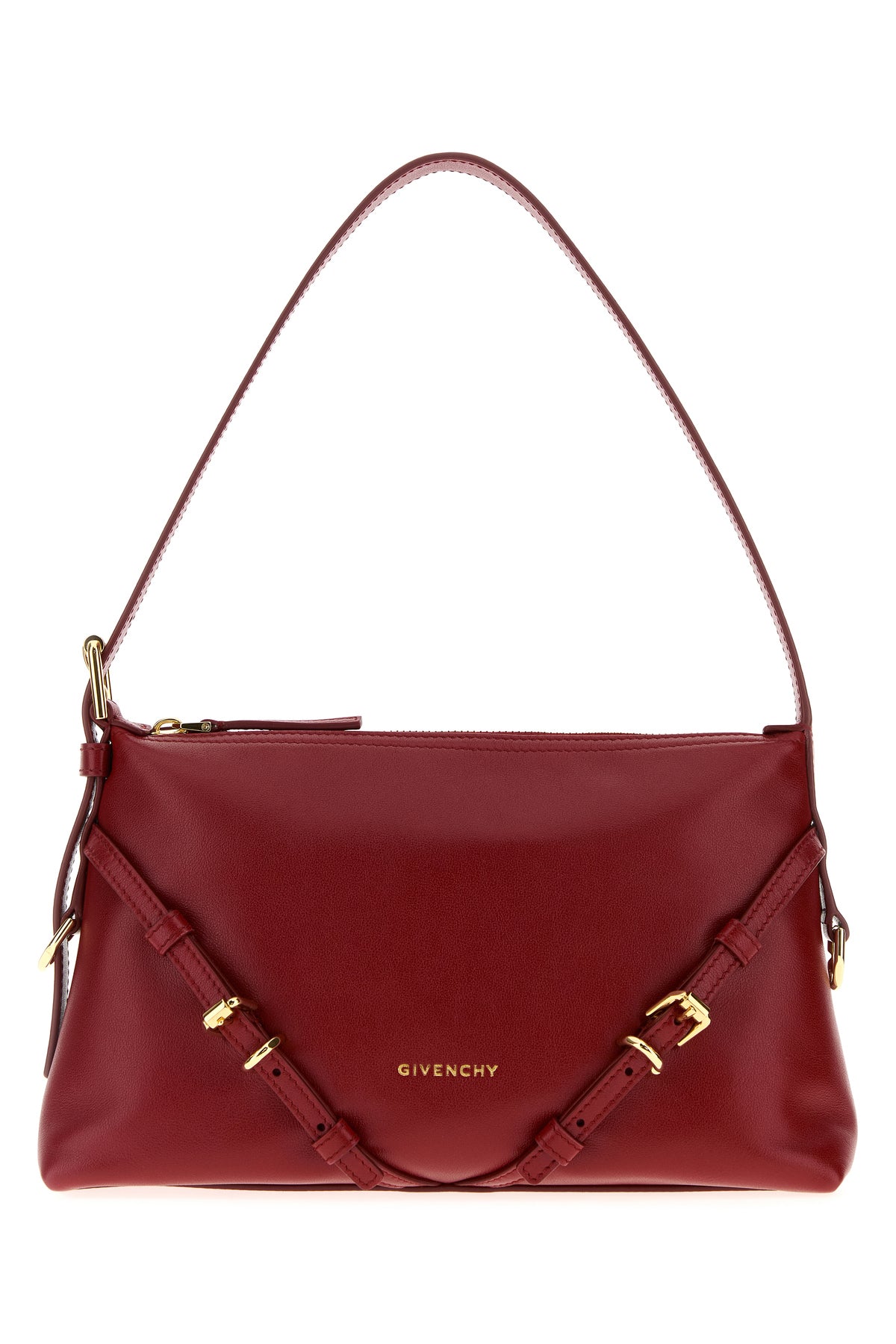 Givenchy Borsa a spalla Voyou mini in pelle rossa