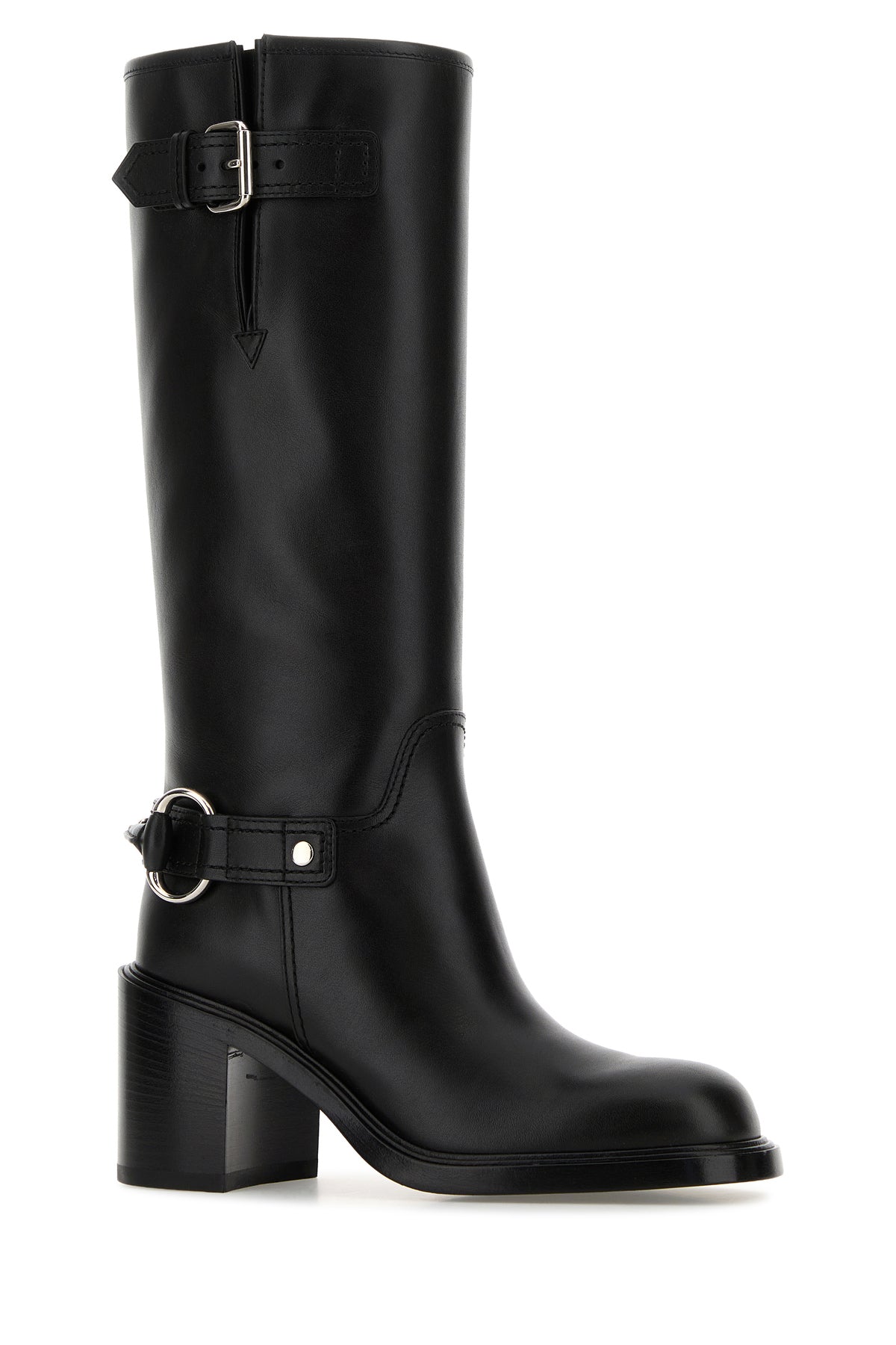 Gucci Stivali in pelle nera, view 2