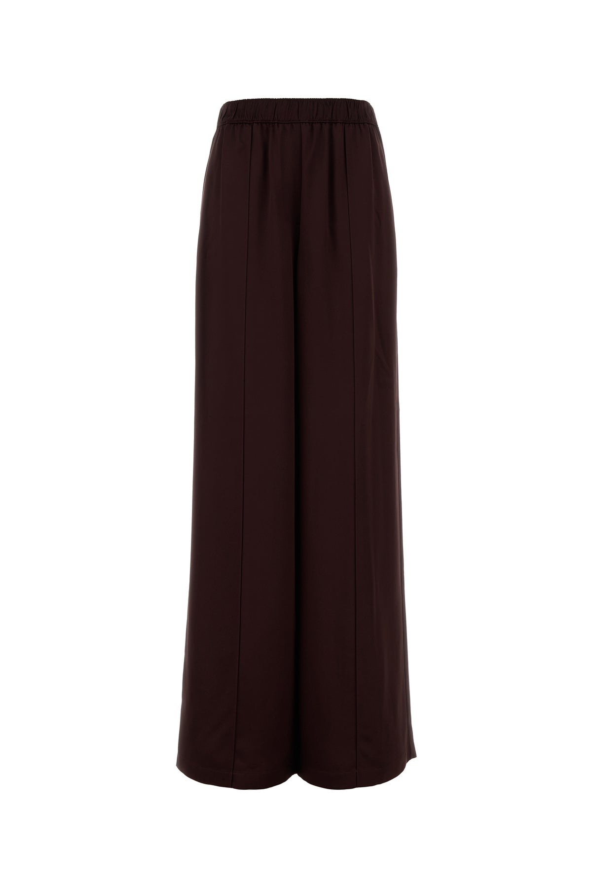 Tory Burch Pantalone dalla gamba ampia in raso bordeaux