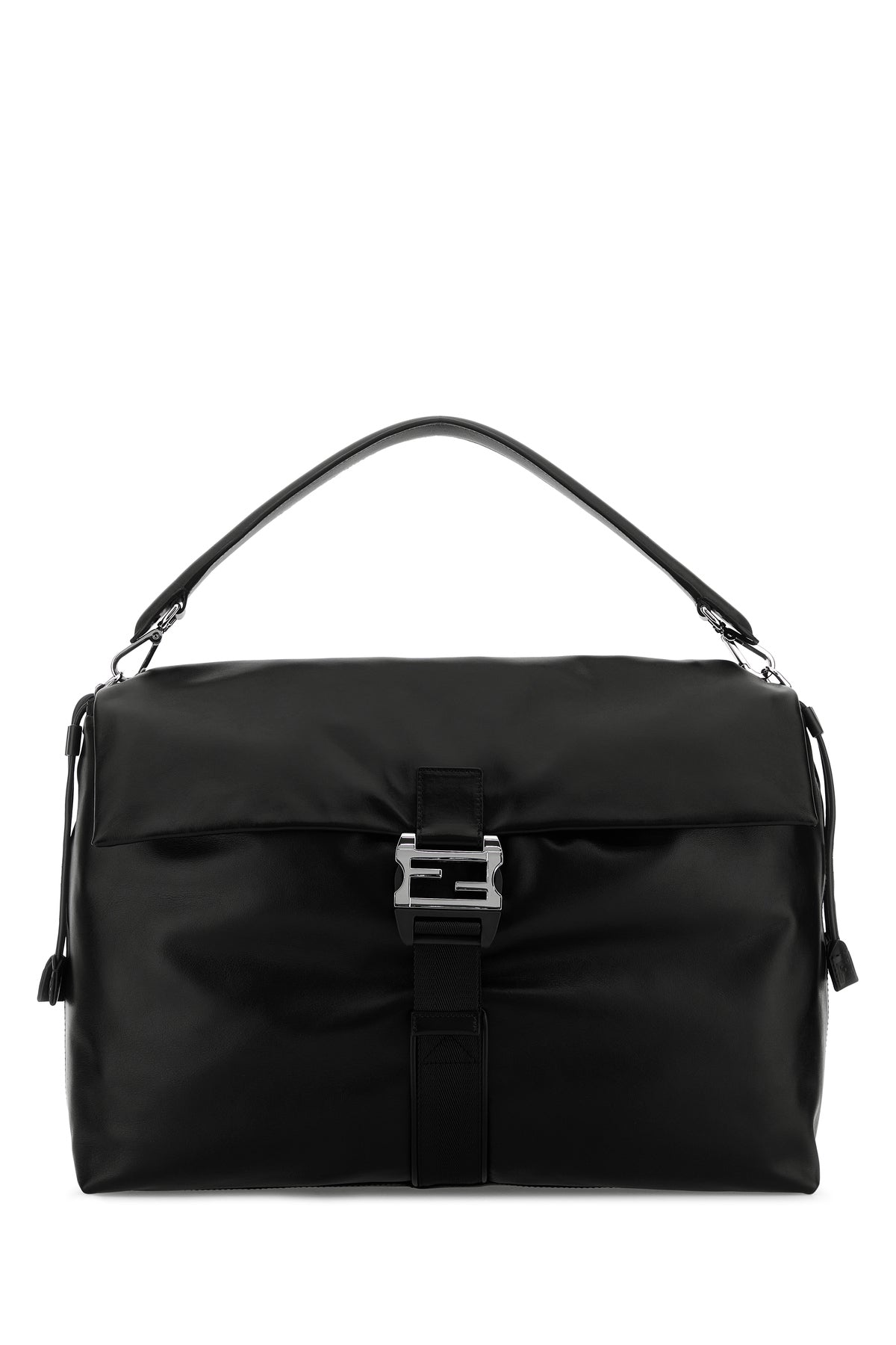 Fendi Borsa shopping Fendi Flux Maxi Messenger in pelle nera