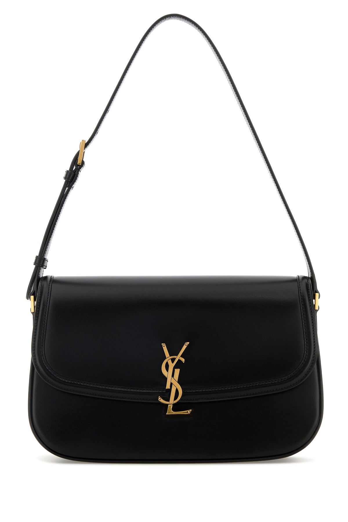 Saint Laurent Borsa a spalla Solferino media in pelle nera