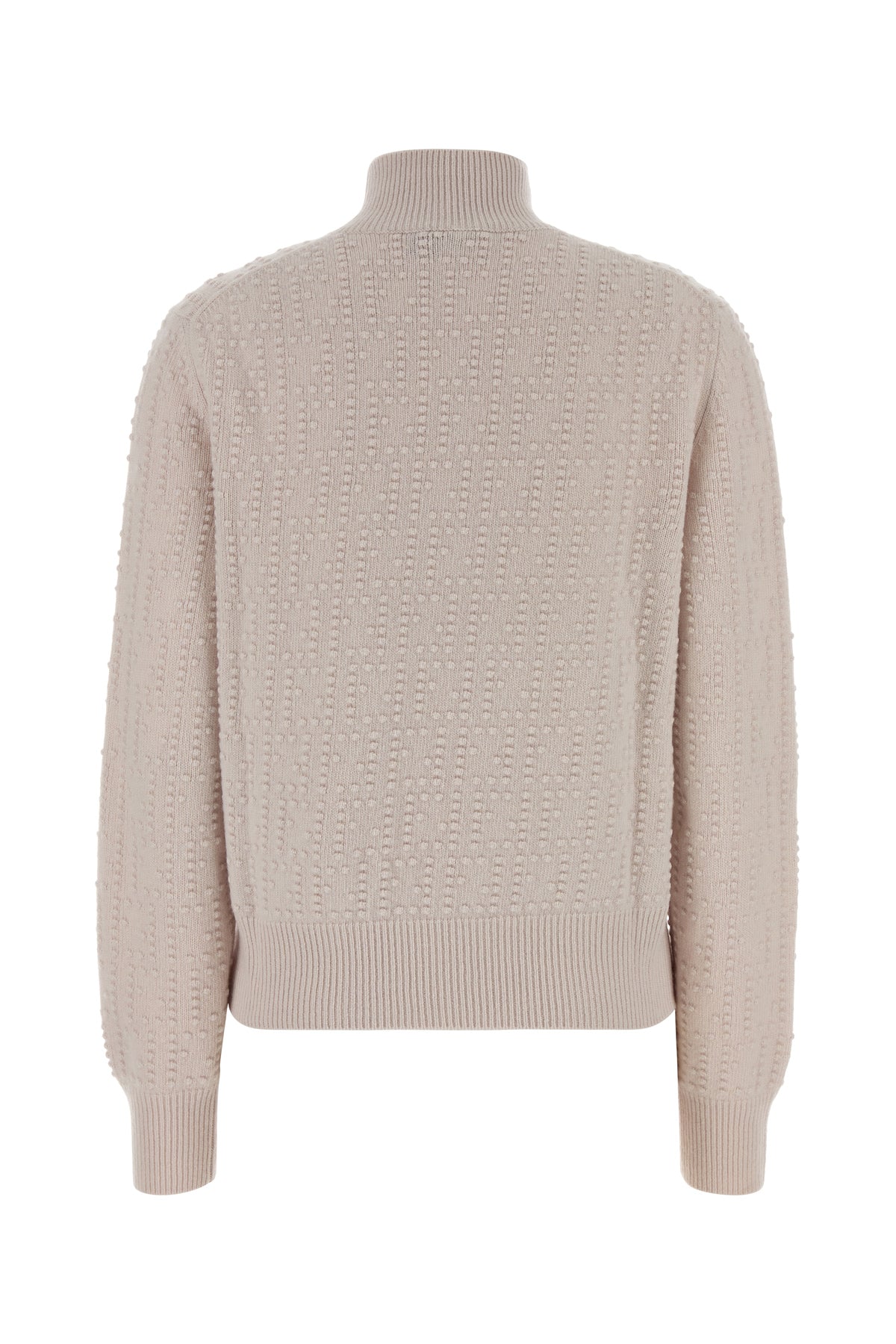Fendi Maglione in misto lan stretch a rosa cipria, view 2