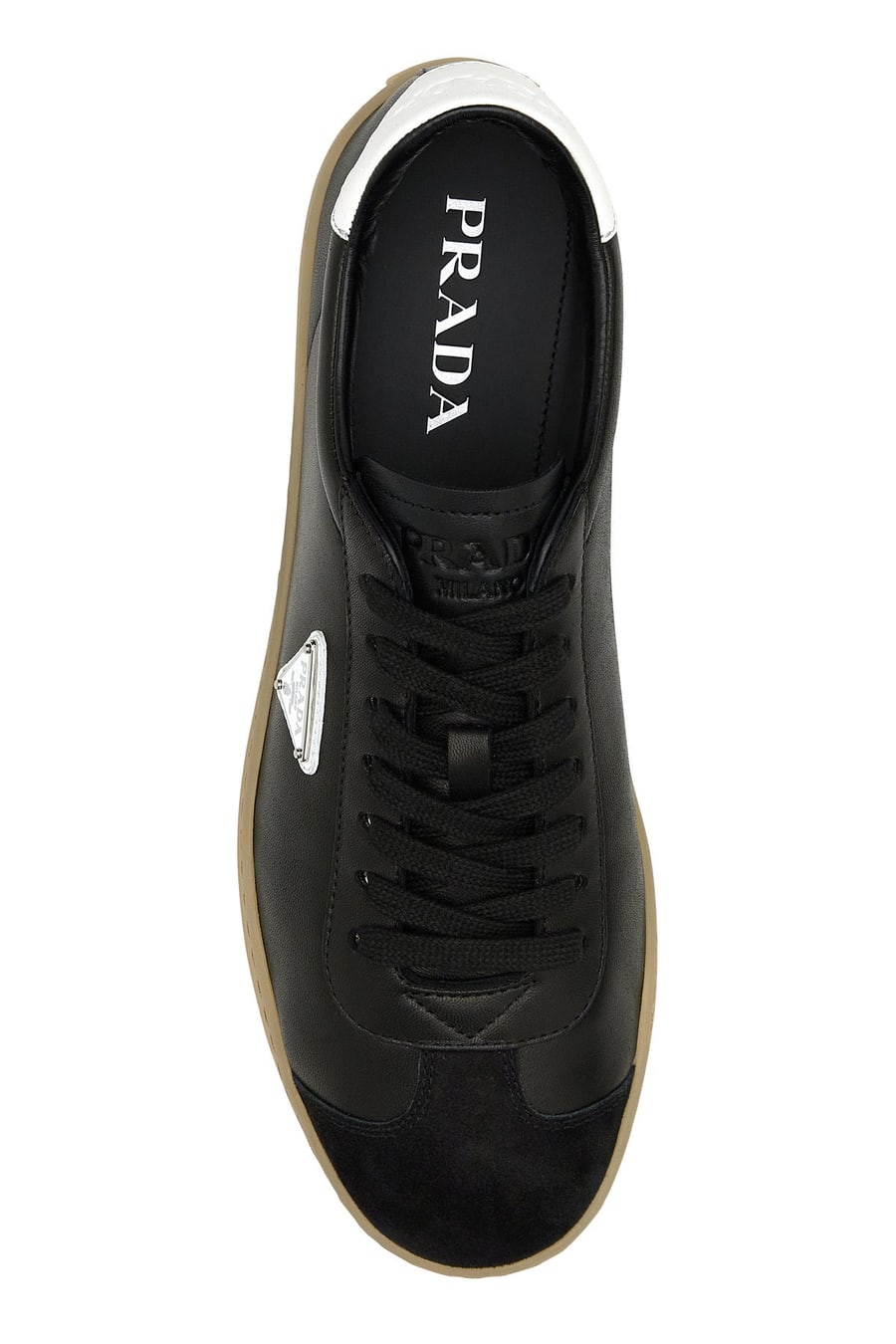 Prada Sneakers in nappa nera, view 4