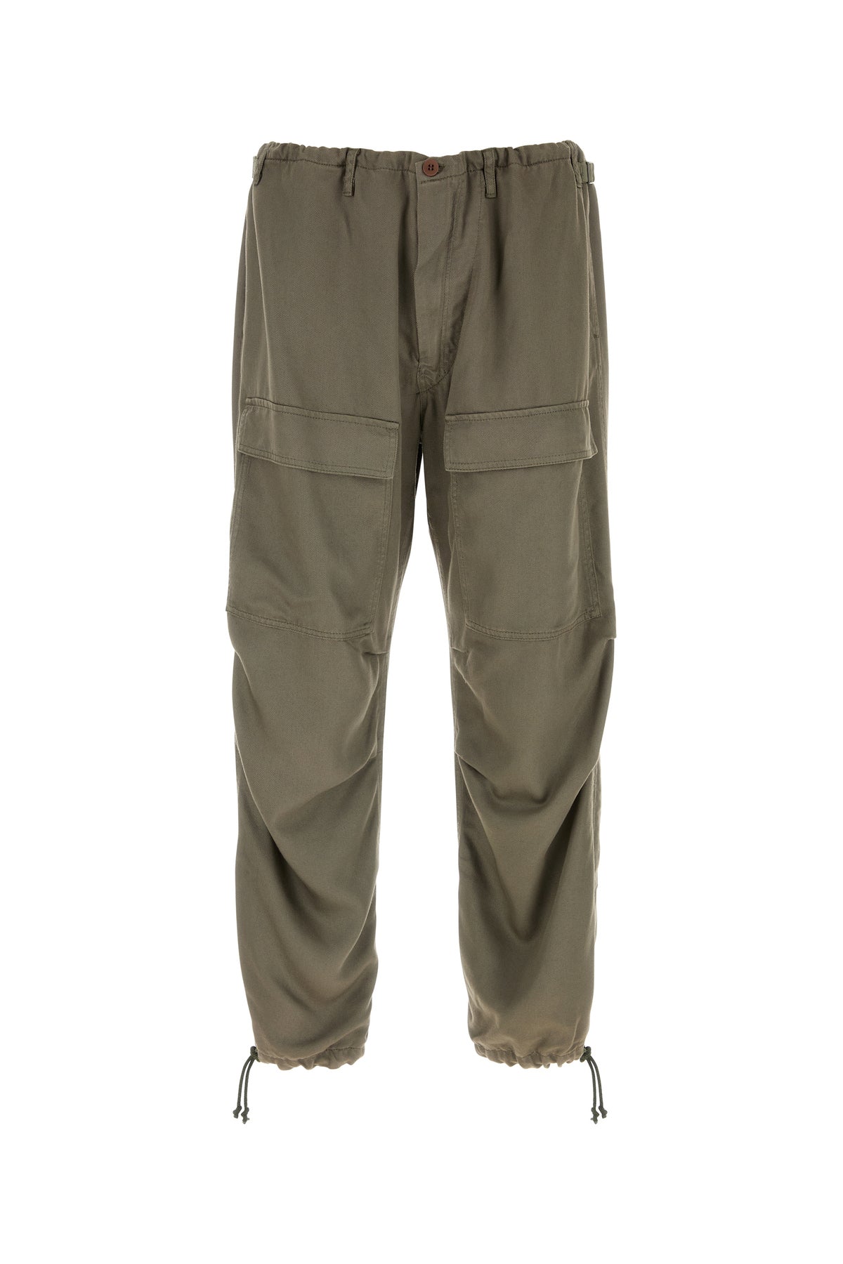 MAGLIANO Pantalone cargo in lyocell verde militare