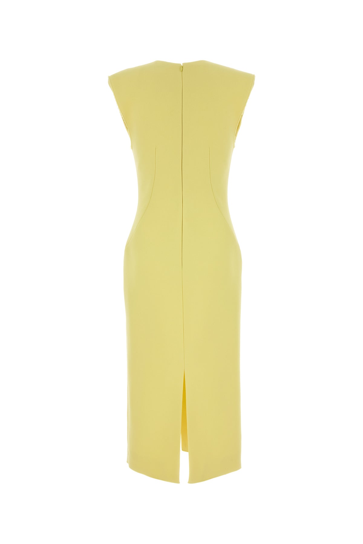 Givenchy Abito in crepe stretch giallo, view 2