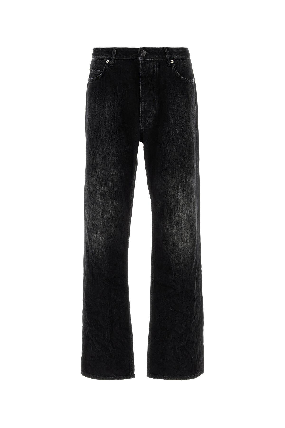 Balenciaga Jeans dalla gamba ampia in denim nero