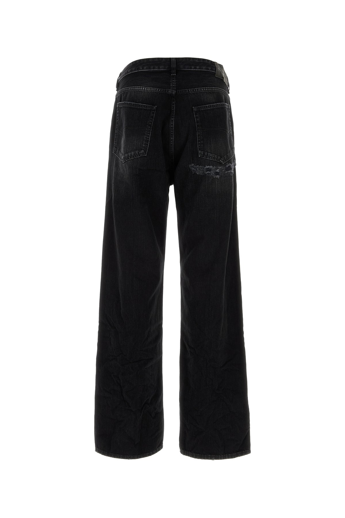 Balenciaga Jeans dalla gamba ampia in denim nero, view 2