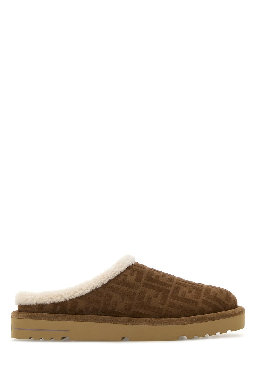 Fendi Slippers in pelle scamosciata marrone