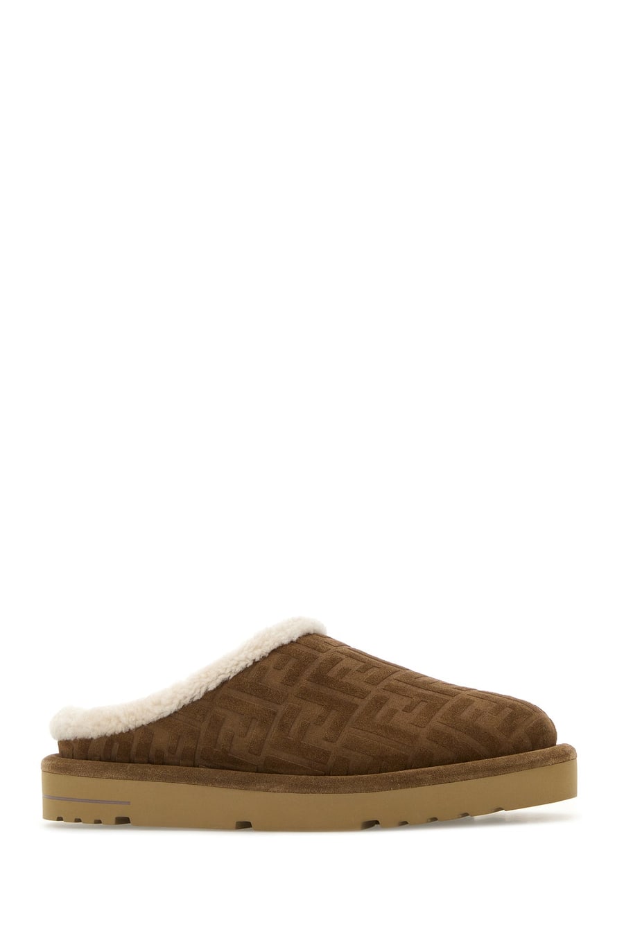 Fendi Slippers in pelle scamosciata marrone, view 2