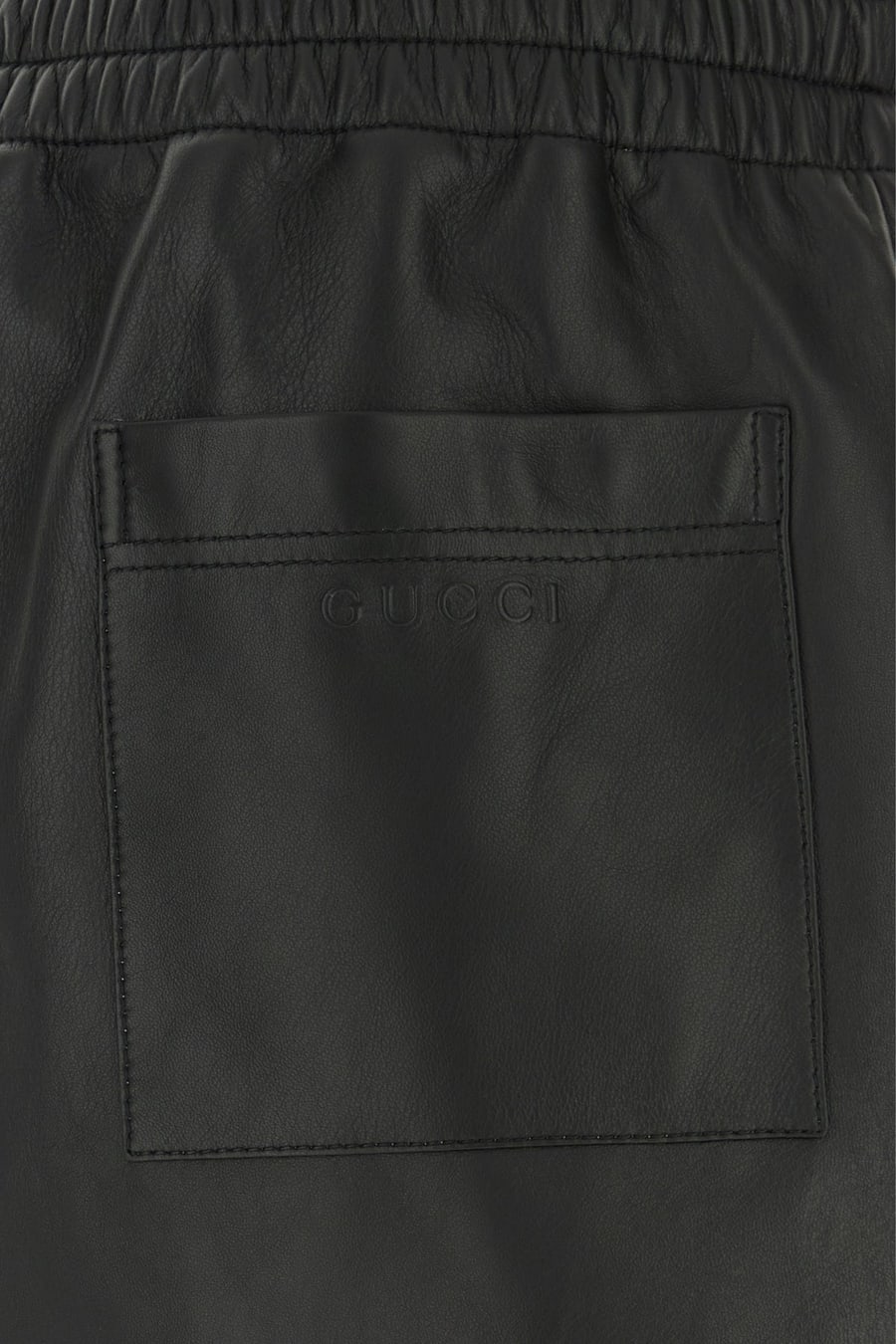 Gucci Bermuda in pelle nera, view 3