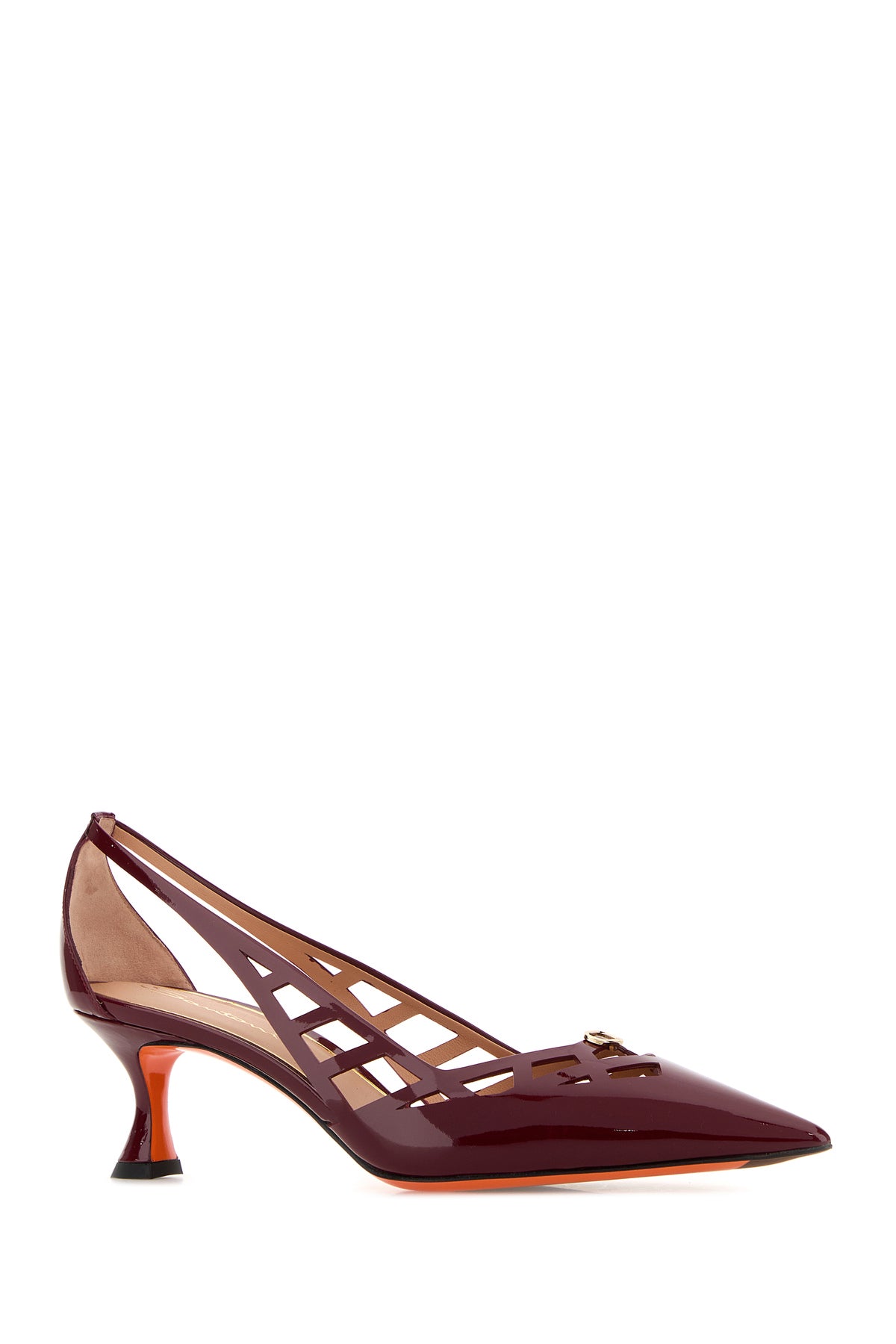 SANTONI Scarpe con tacco Stella in pelle bordeaux