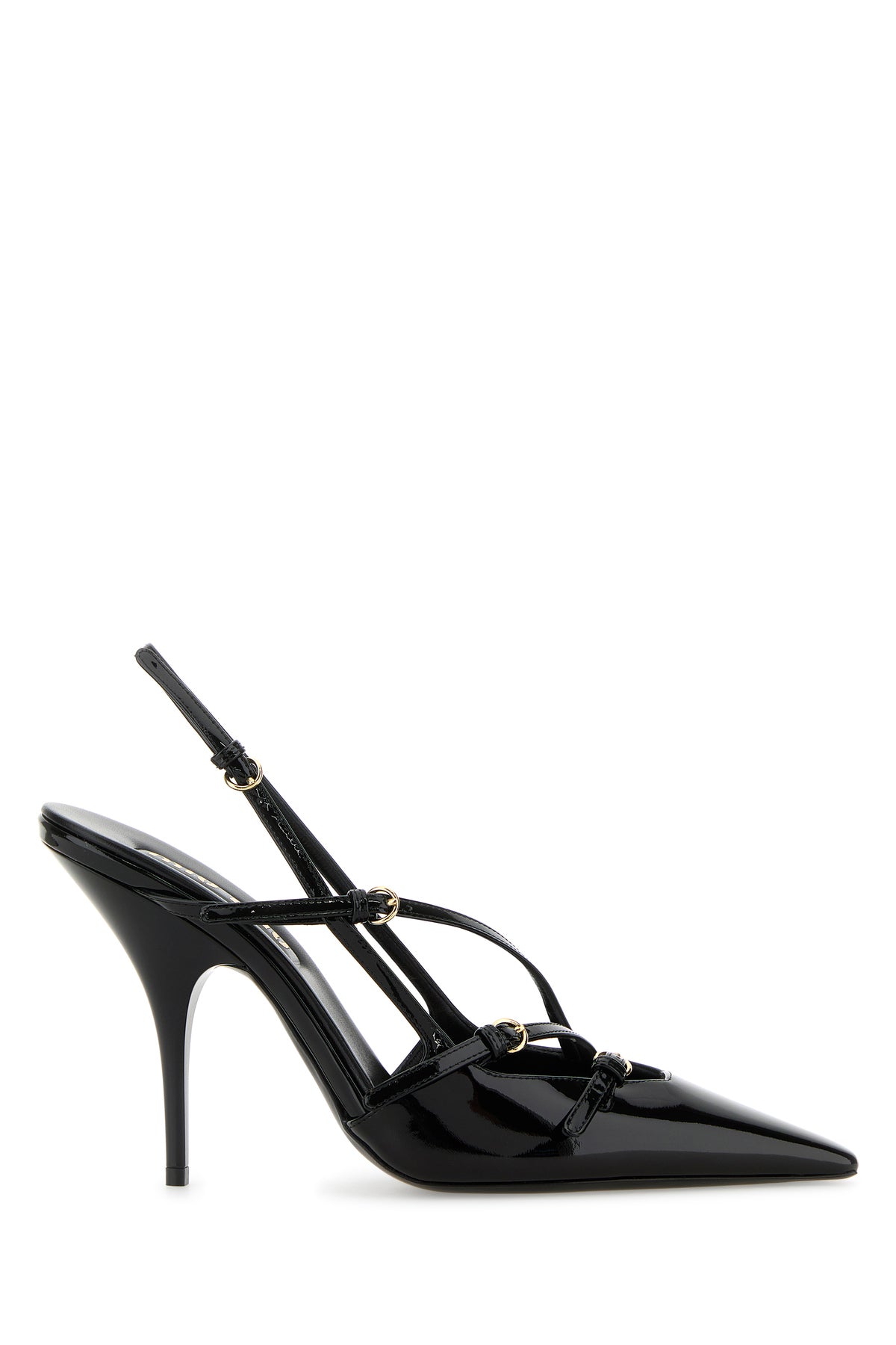 Miu Miu Scarpe con tacco in pelle nera