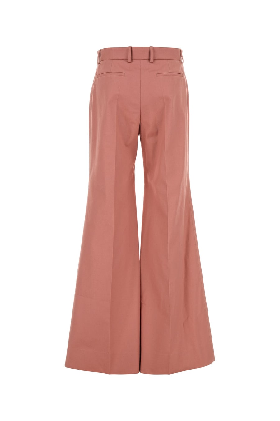Chloé Pantalone palazzo in cotone rosa scuro, view 2