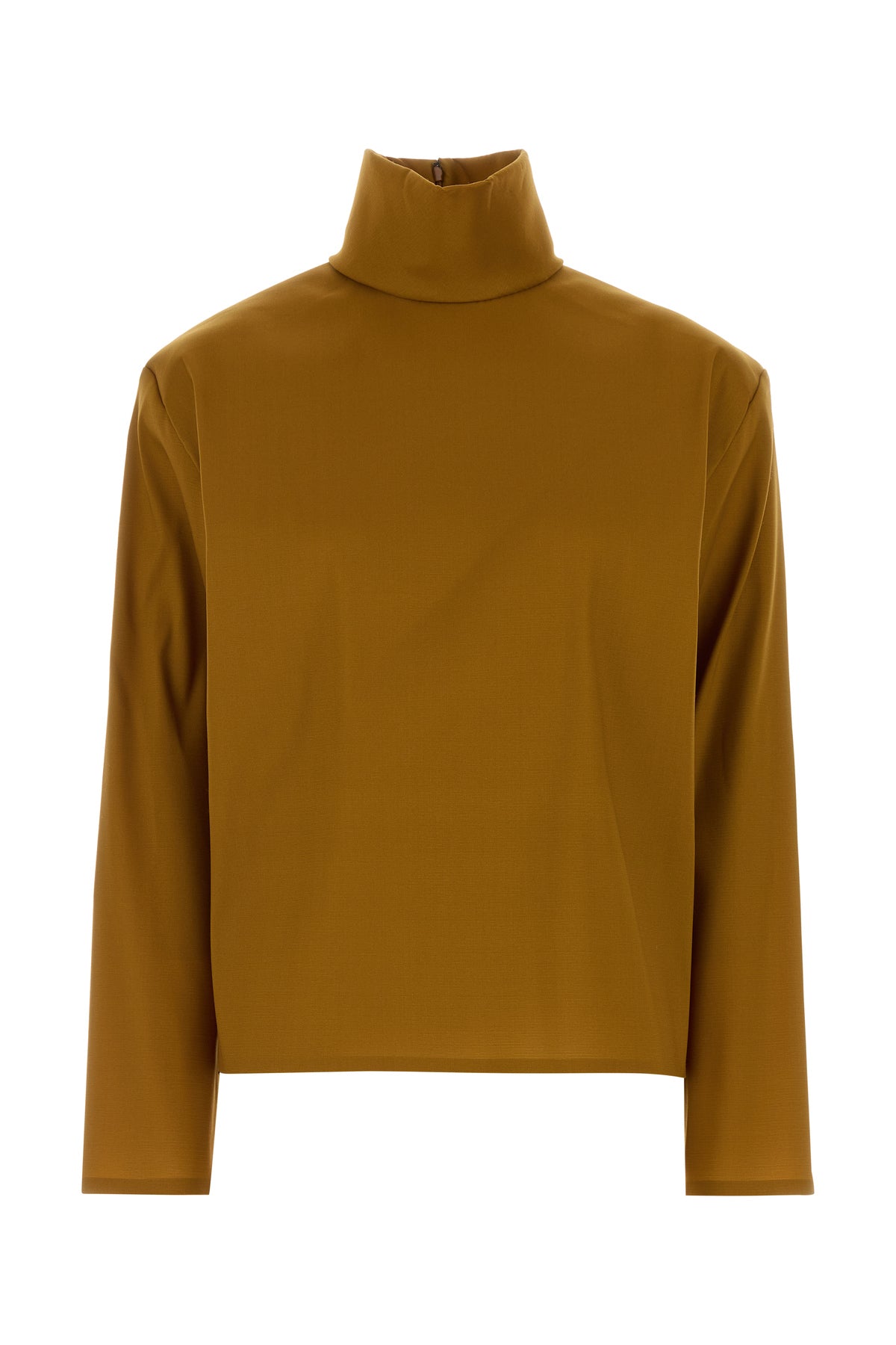 Saint Laurent Top in misto seta stretch arancione