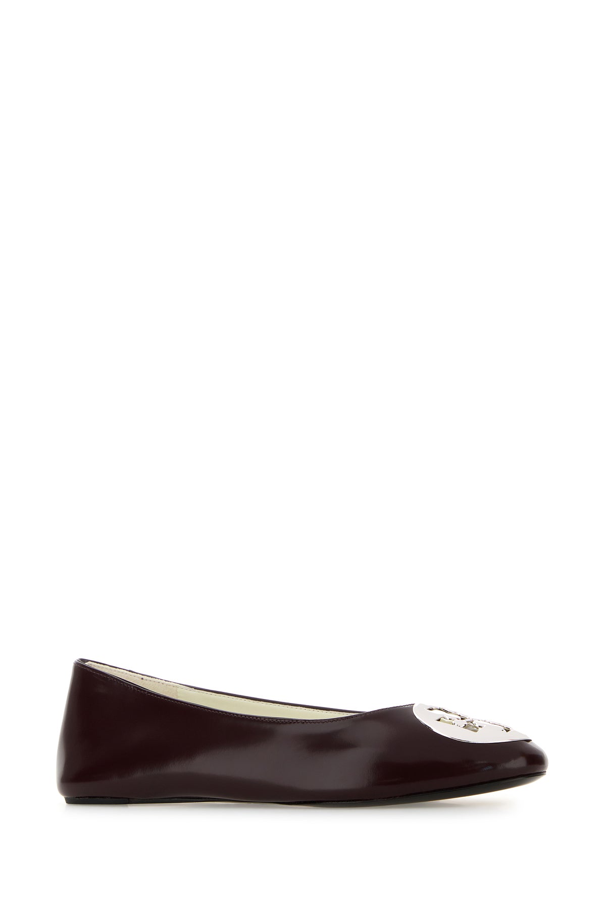 Tory Burch Ballerine Reva in pelle bordeaux, view 2