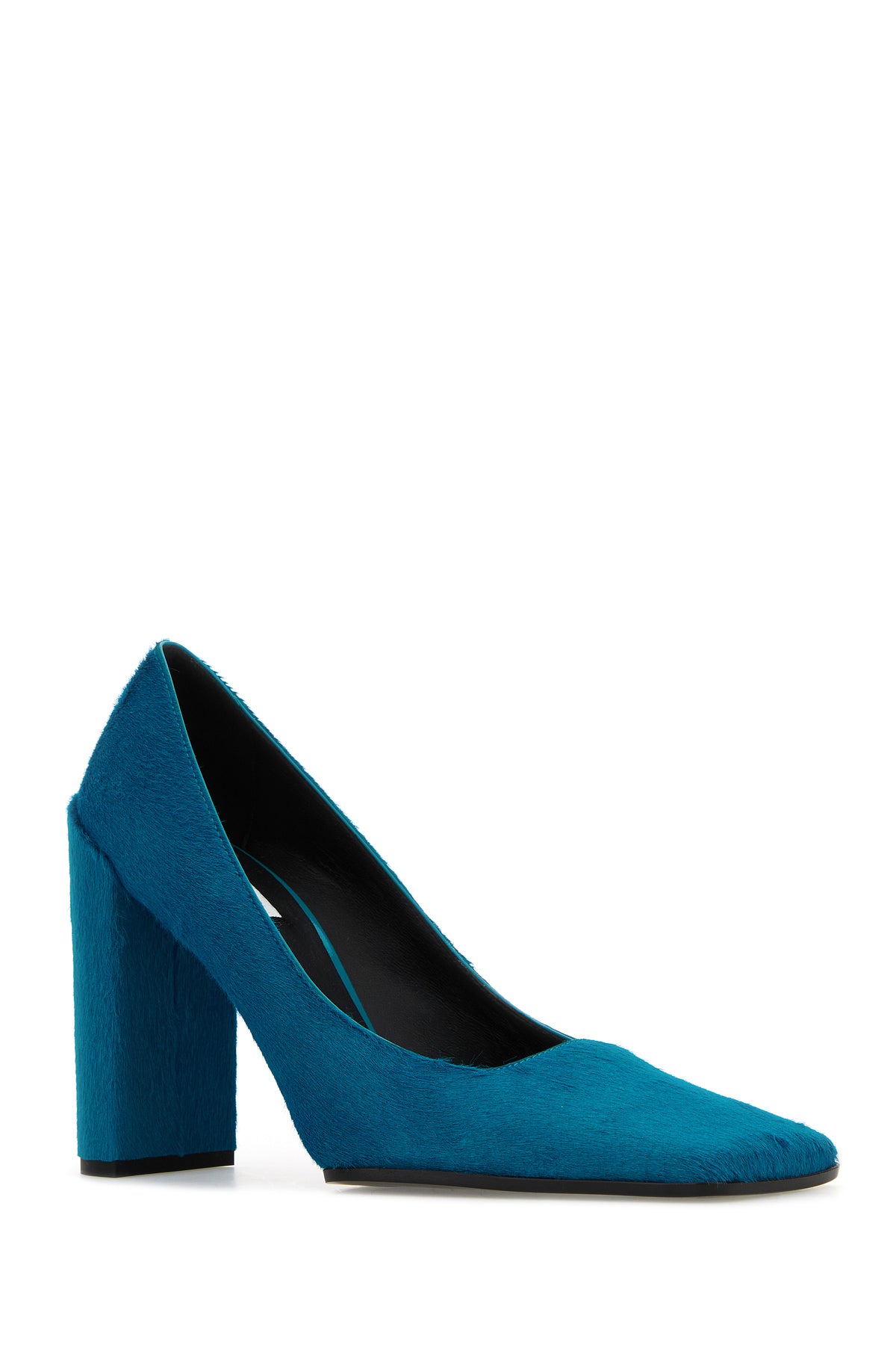 Alaïa Scarpe con tacco Square in cavallino turchese, view 2