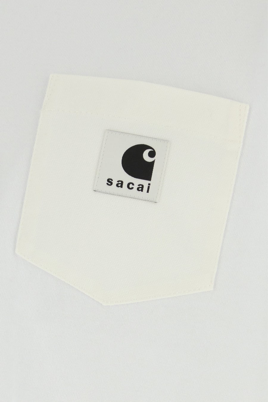 SACAI T-shirt Sacai x Carhartt WIP in cotone bianco, view 3