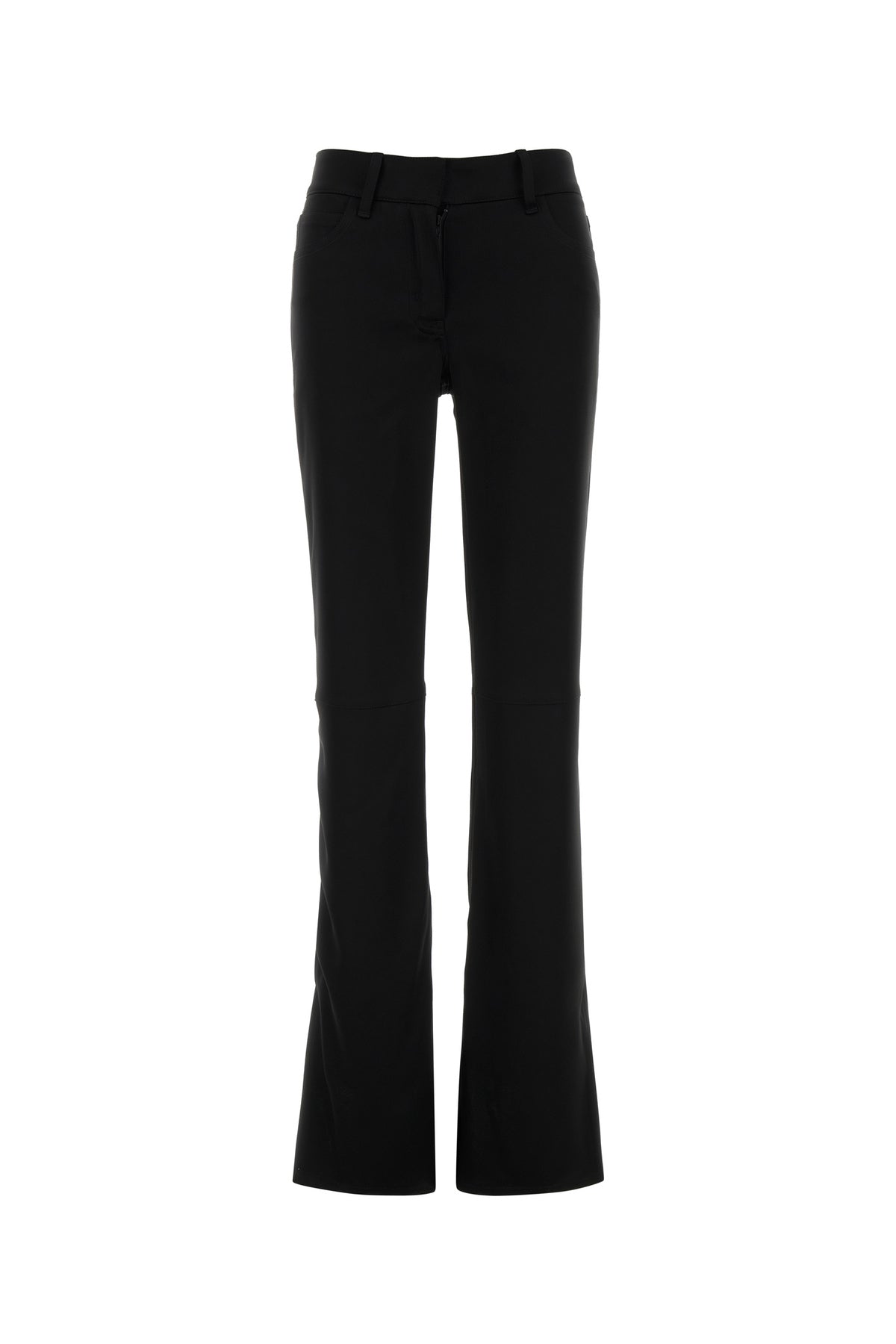 COURREGES Pantalone in raso nero