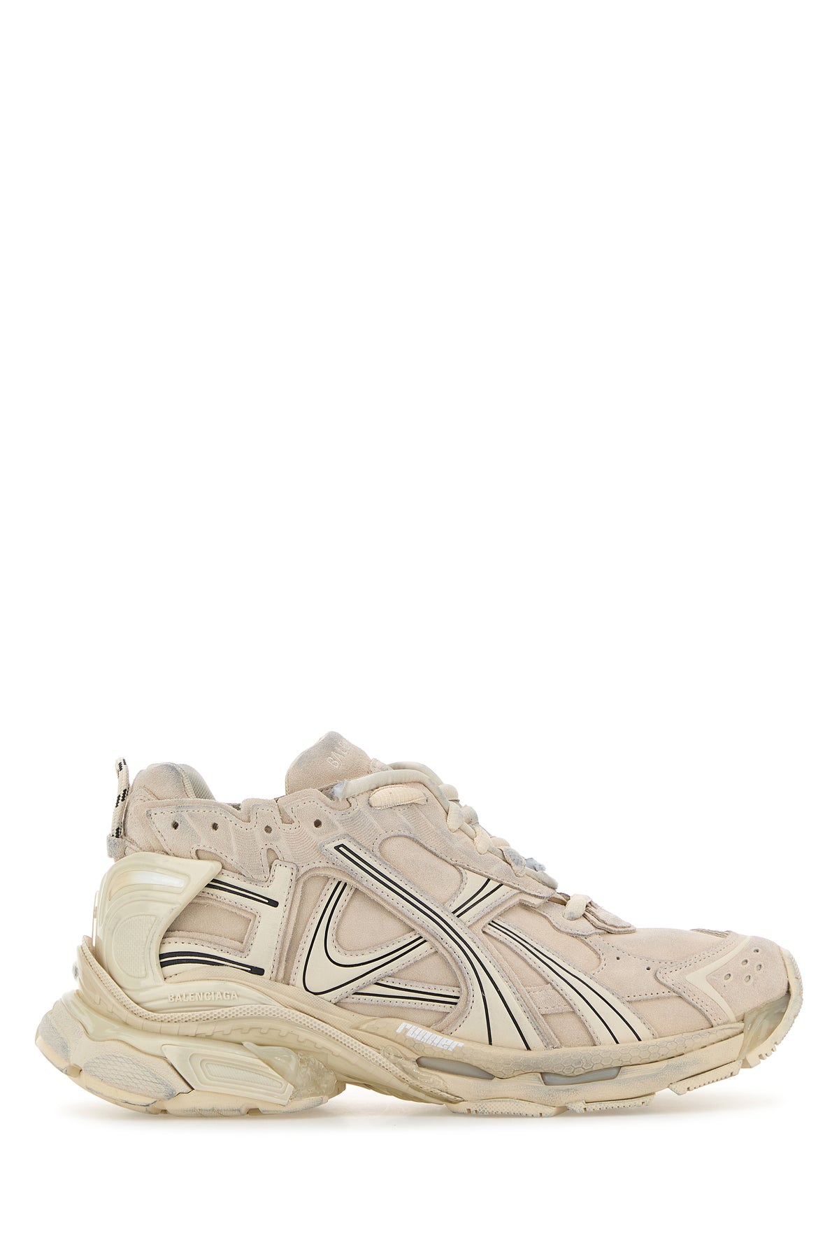 Balenciaga Sneakers Runner in pelle scamosciata sabbia