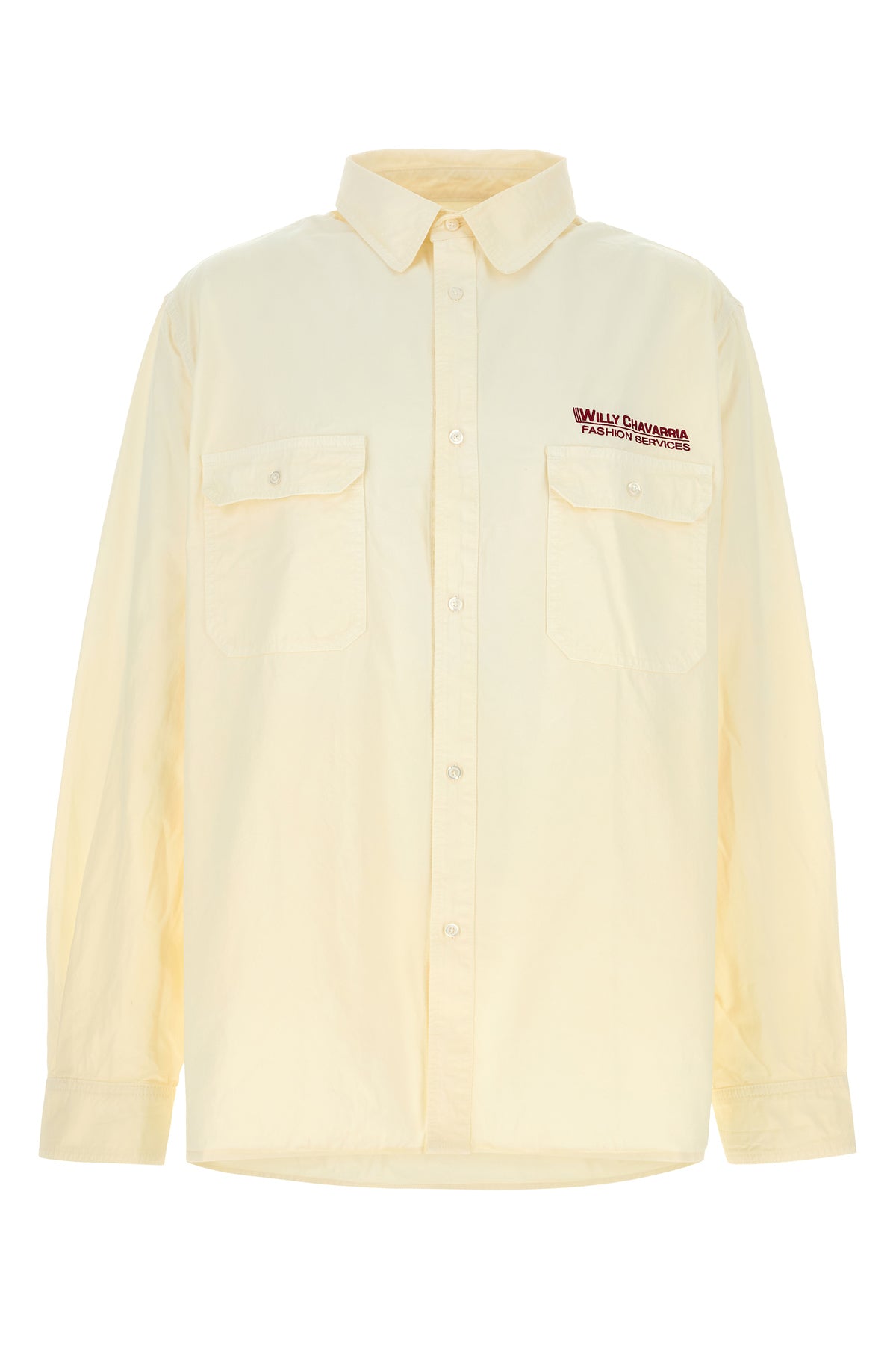 WILLY CHAVARRIA Camicia oversize in cotone crema