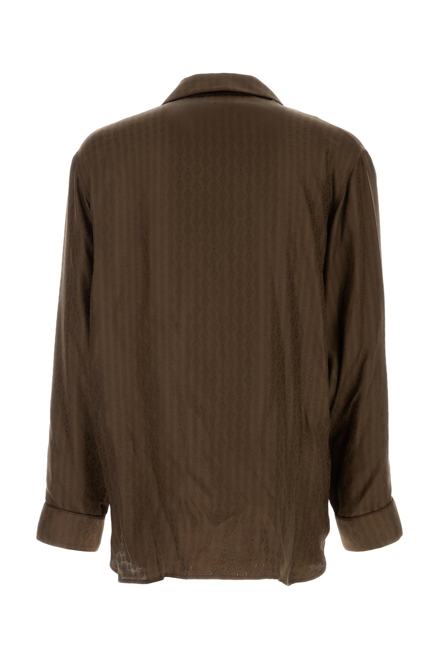 Saint Laurent Camicia in seta marrone, view 2