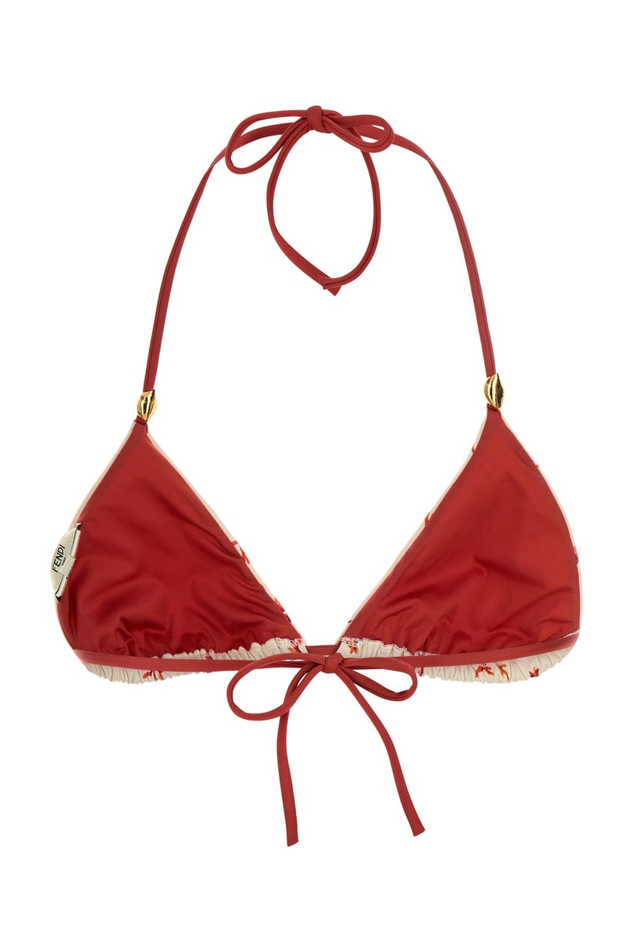 Fendi Top bikini in nylon stretch stampato, view 2