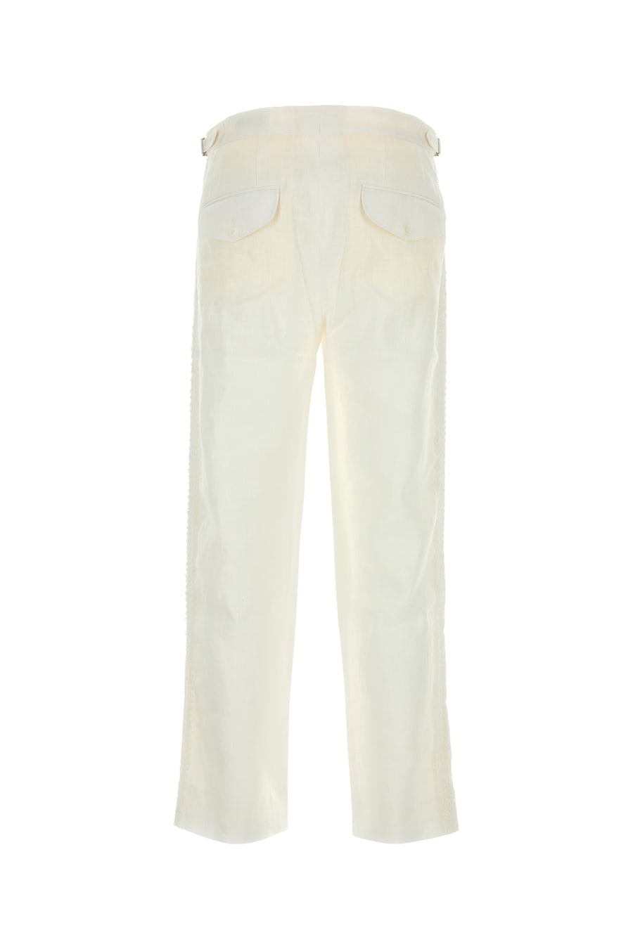 BODE Pantalone Salt in lino bianco, view 2