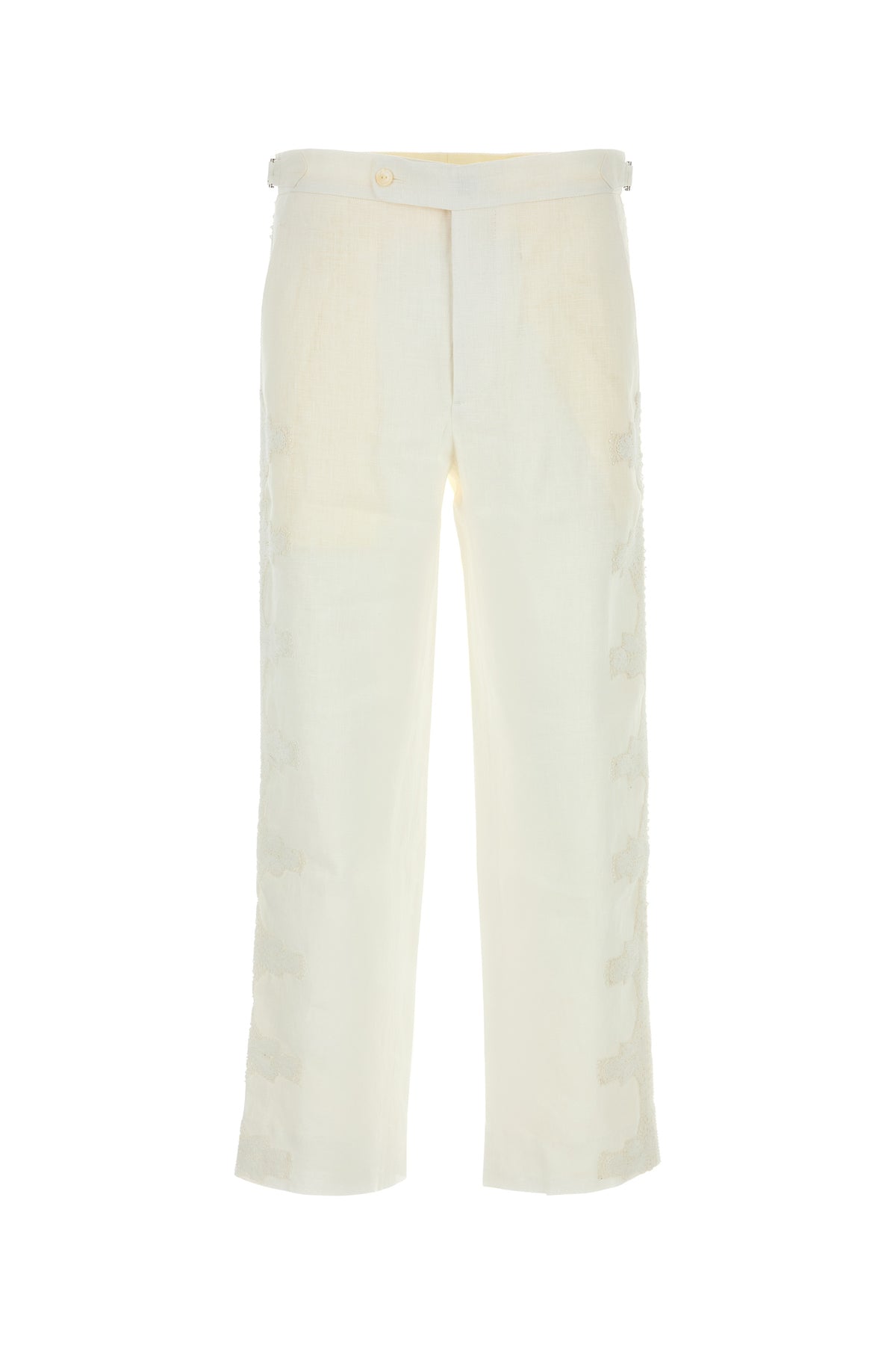 BODE Pantalone Salt in lino bianco