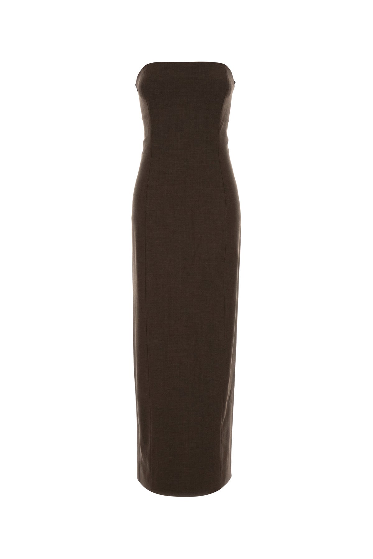 LOULOU DE SAISON Abito Shilo in lana stretch marrone