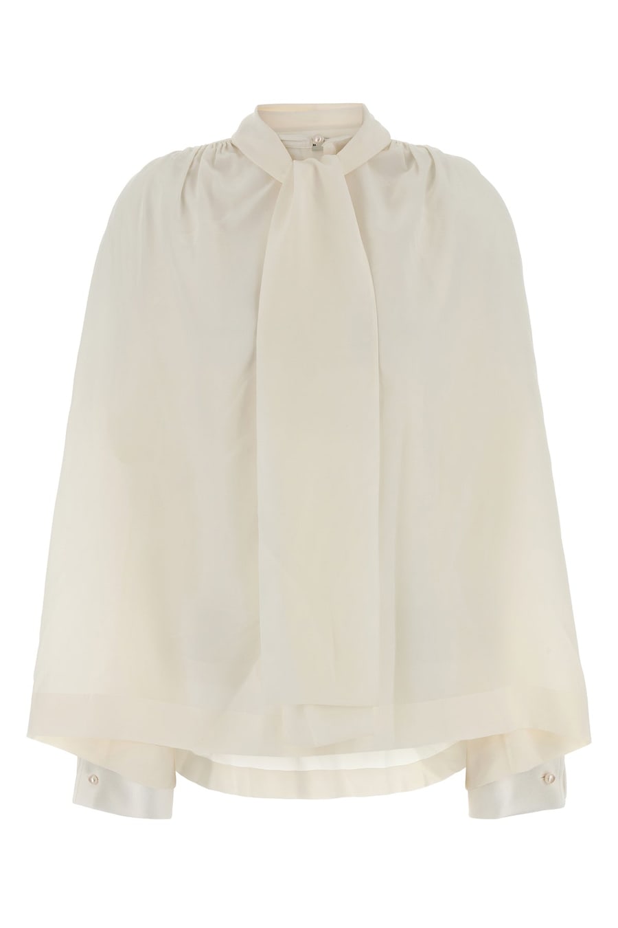 CARVEN Blusa in seta bianco