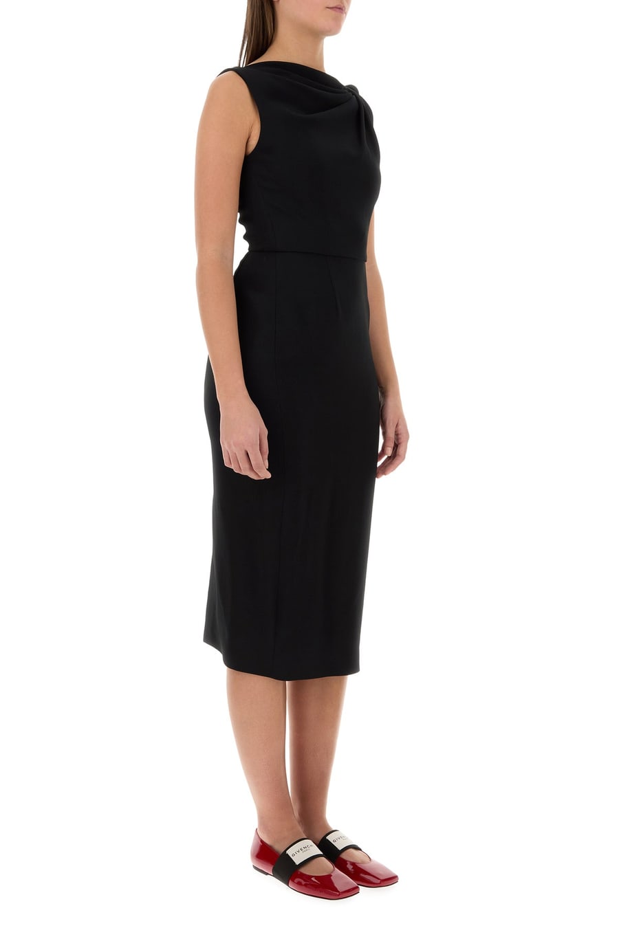 Givenchy Abito in cady stretch nero, view 3