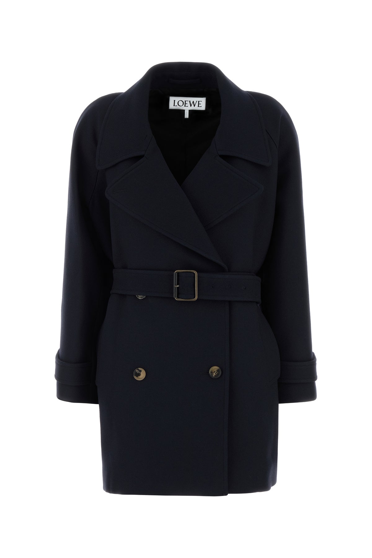 Loewe Cappotto in misto lana blu navy