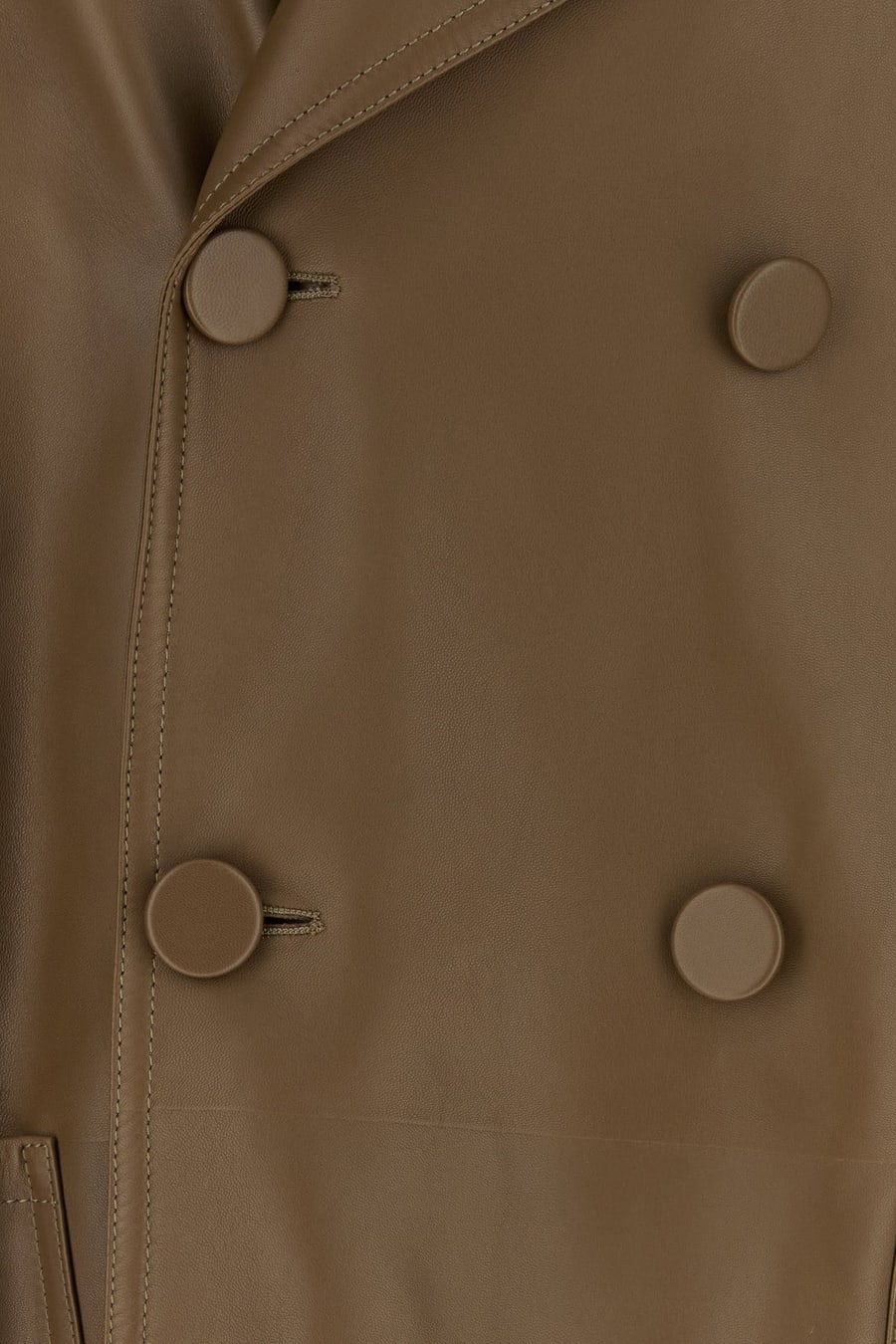 Fendi Cappotto in nappa marrone, view 5