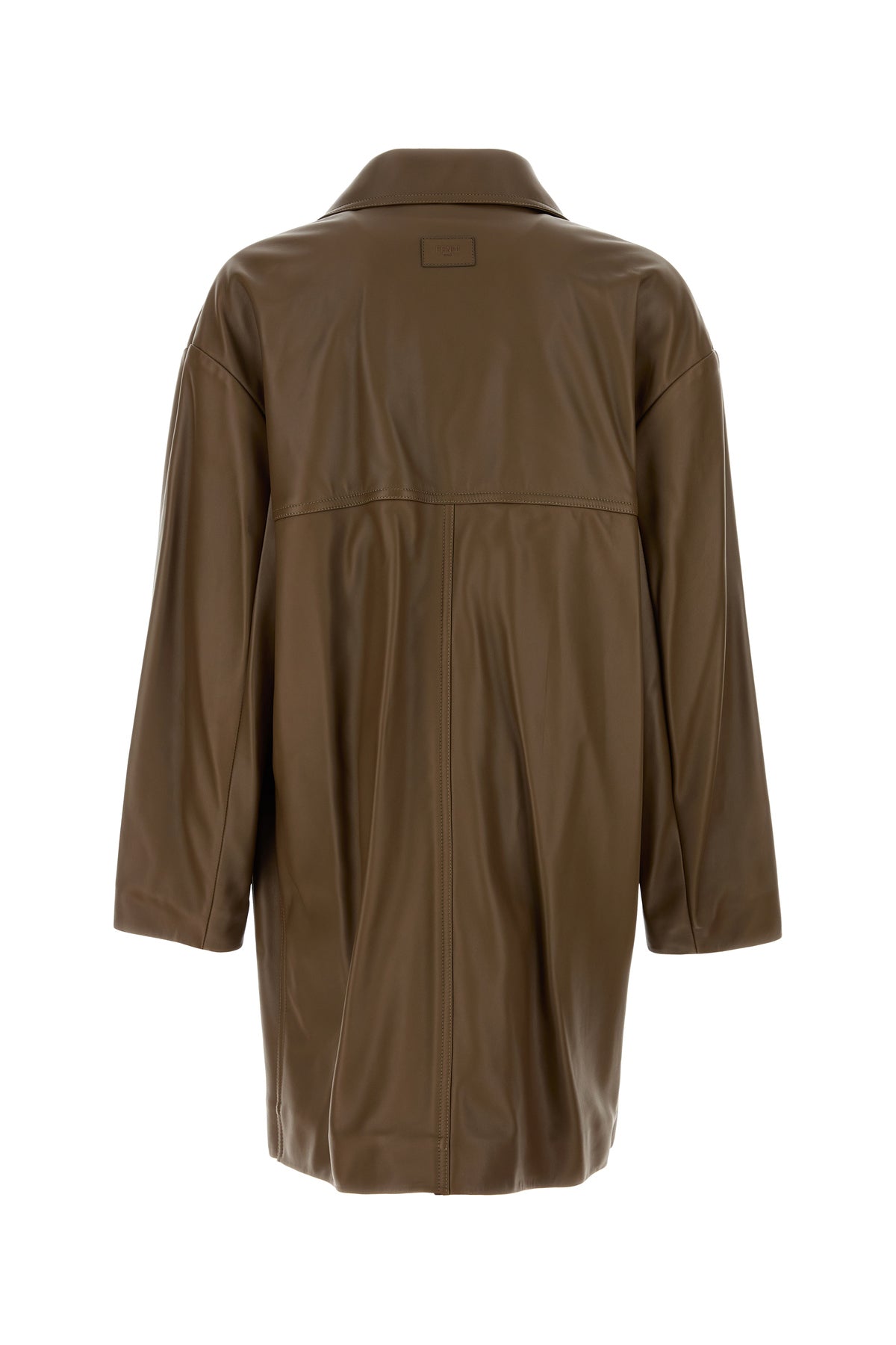 Fendi Cappotto in nappa marrone, view 2