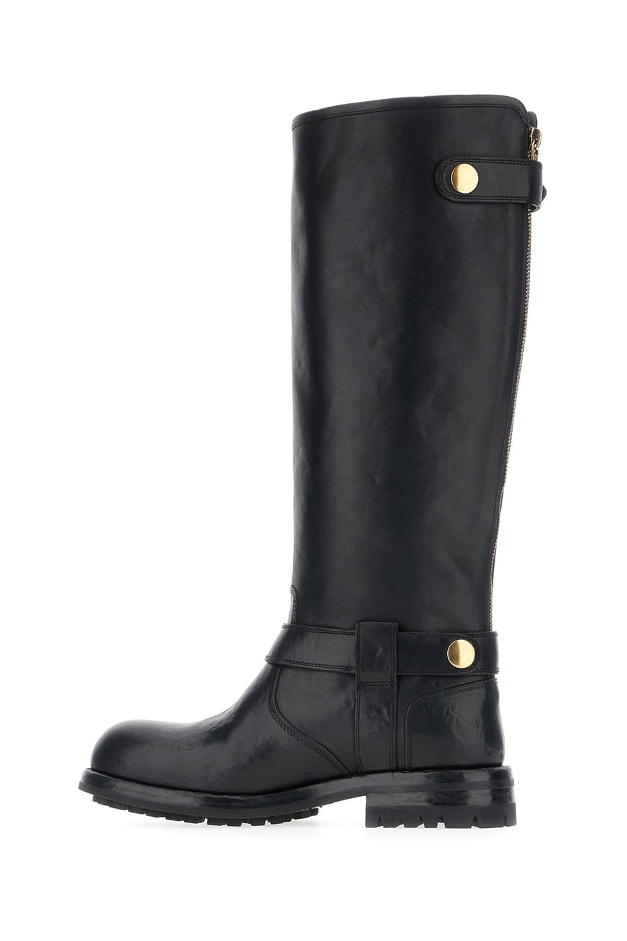 Dolce & Gabbana Stivali in pelle nera, view 3