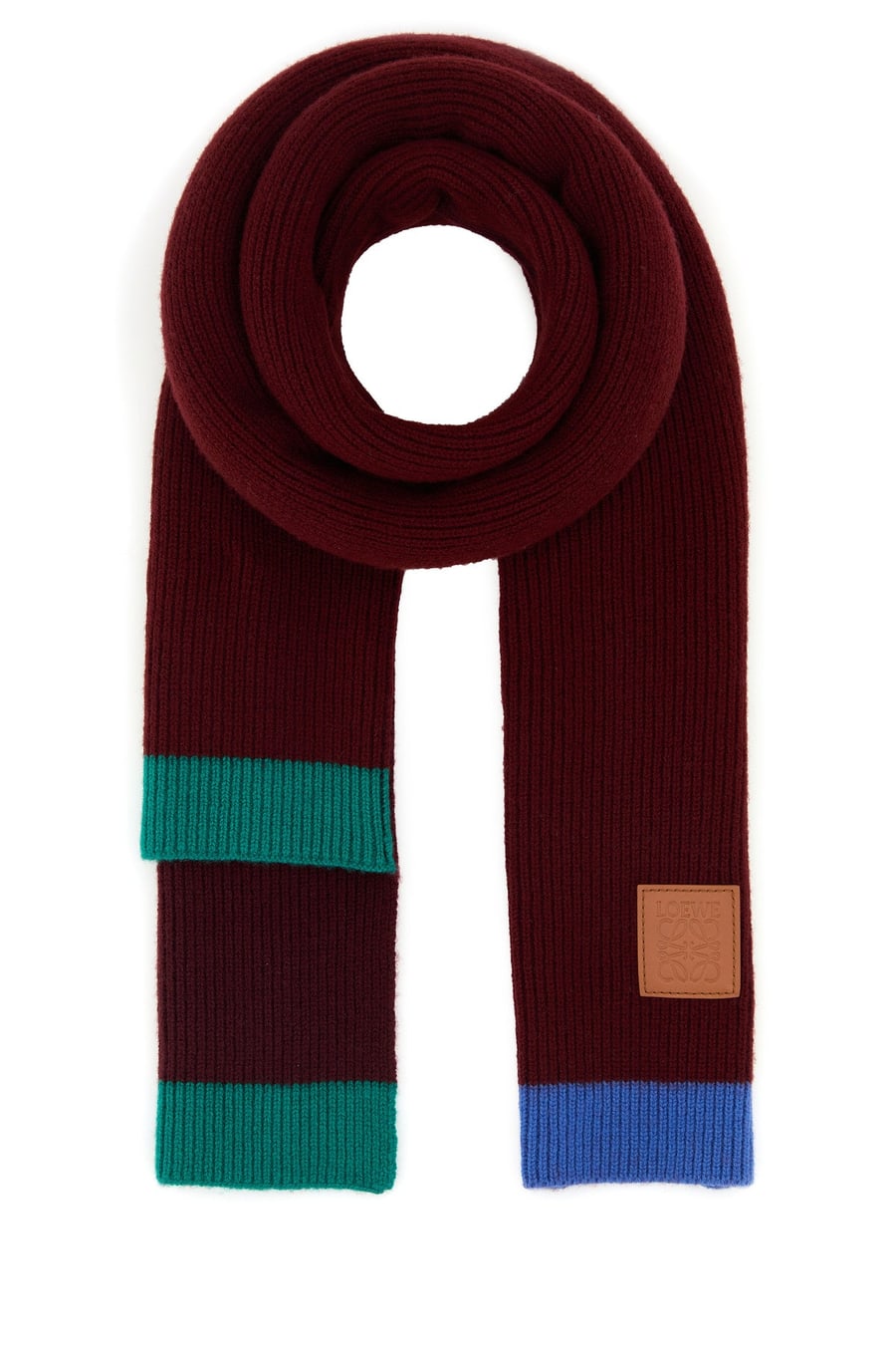 Loewe Sciarpa in lana bordeaux
