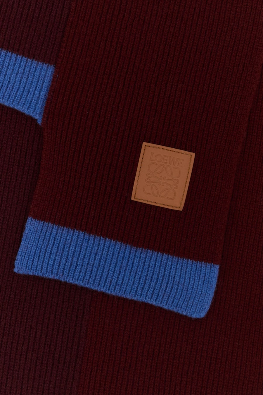 Loewe Sciarpa in lana bordeaux, view 2