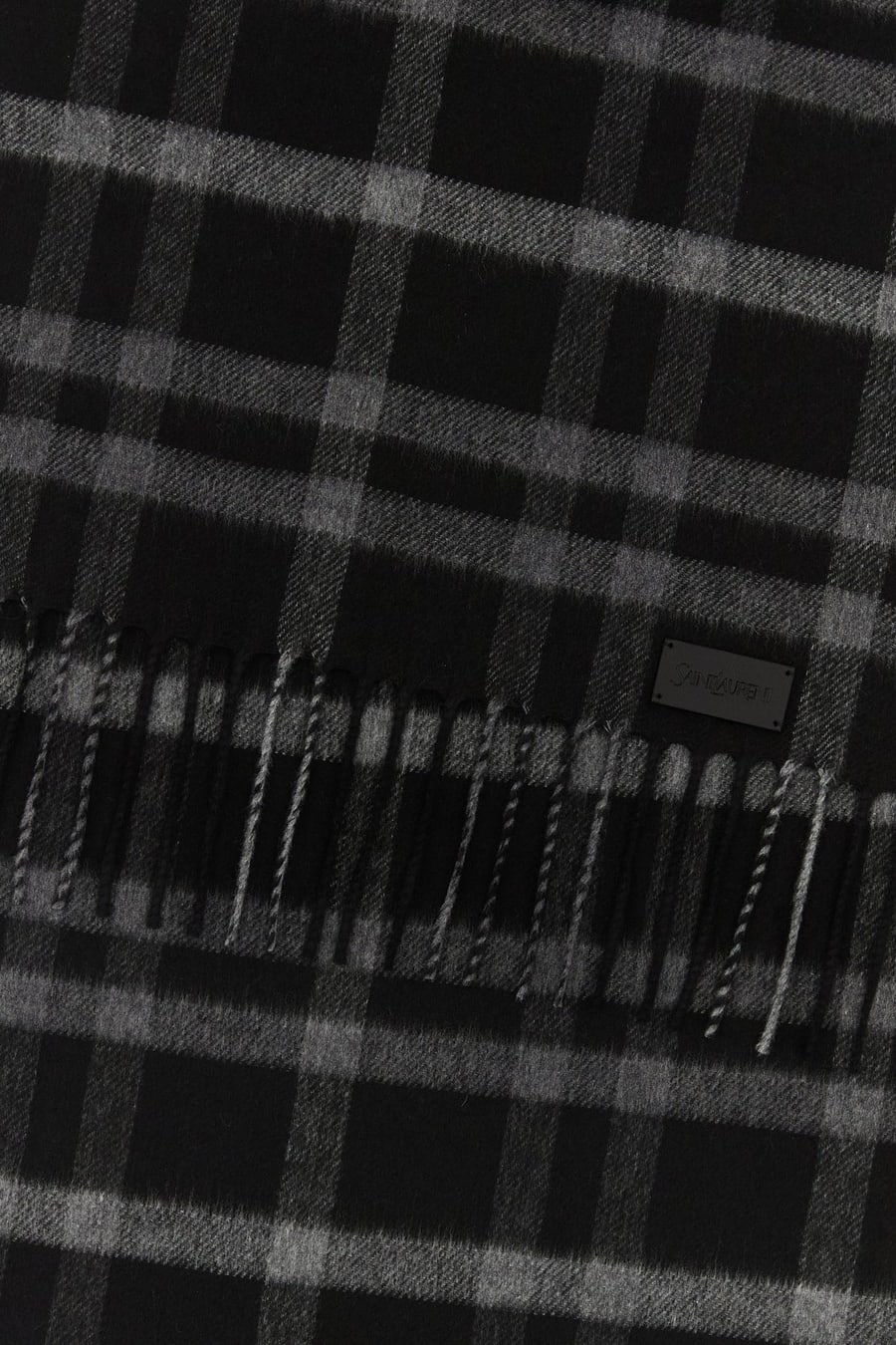 Saint Laurent Sciarpa in misto seta ricamata, view 2