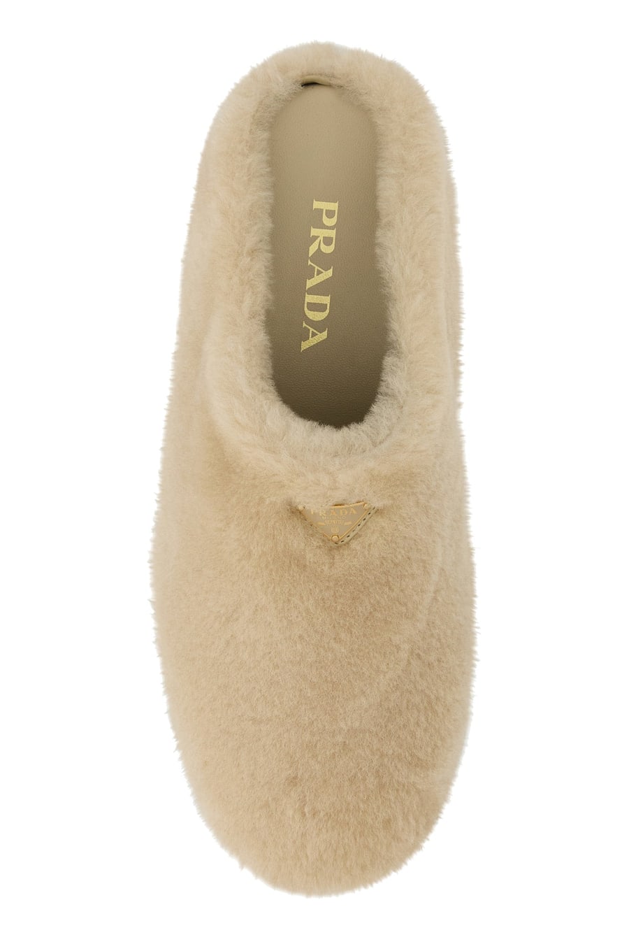 Prada Slippers in montone sabbia, view 4